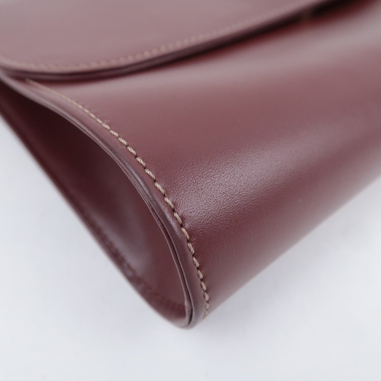 Cartier Must Line Leather Clutch Bag Bordeaux