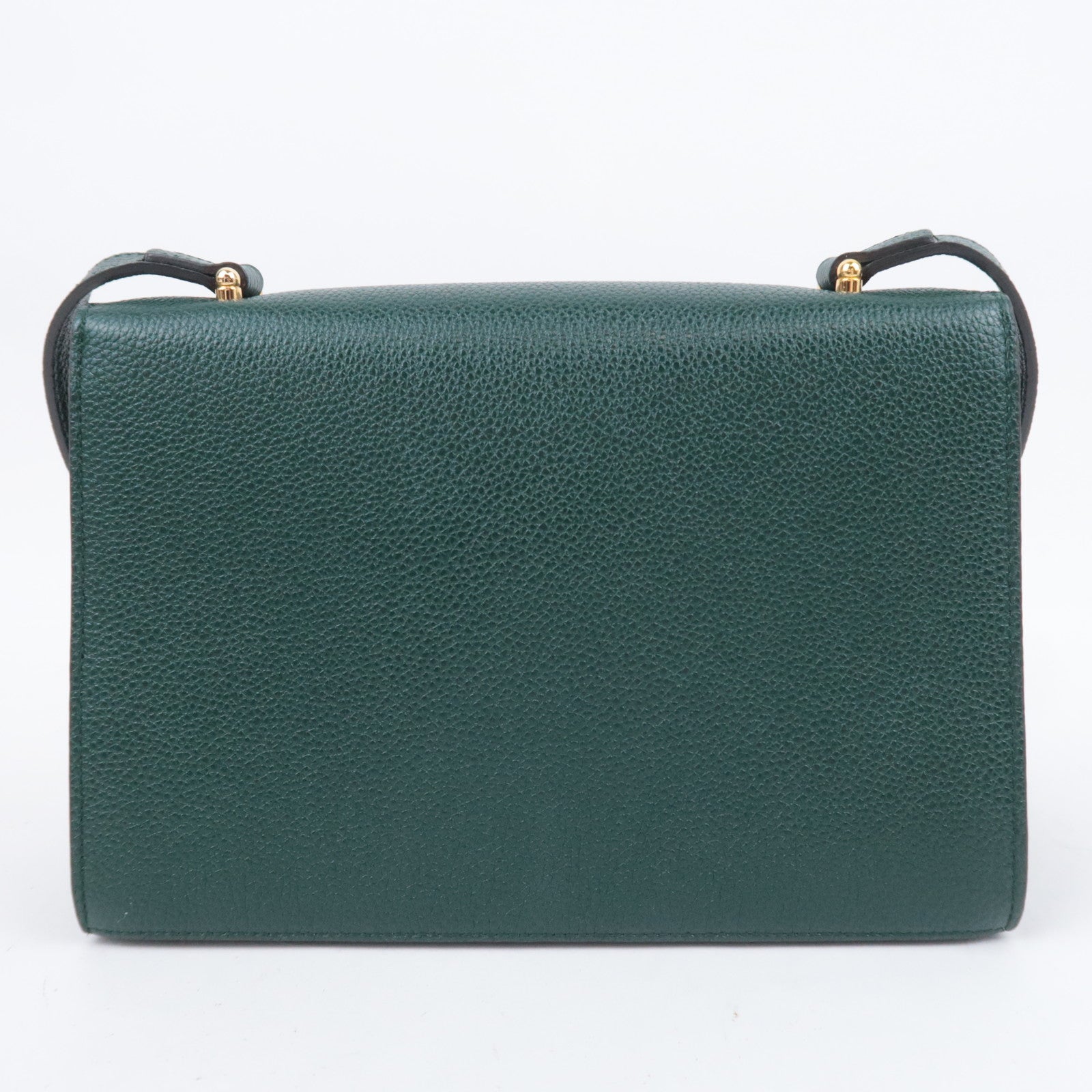 GUCCI Zumi Leather Shoulder Bag Green 576388