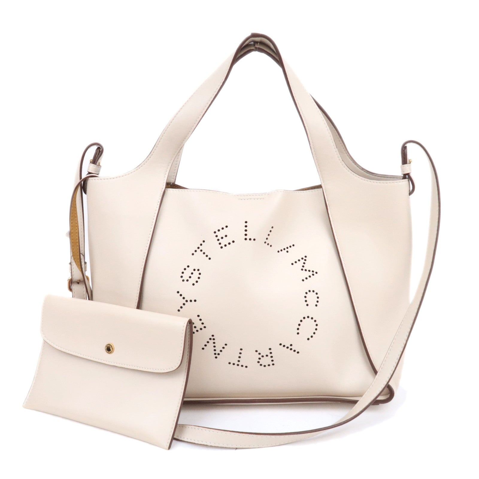 Stella McCartney 2Way Tote Bag Vegan Leather Light Beige91091
