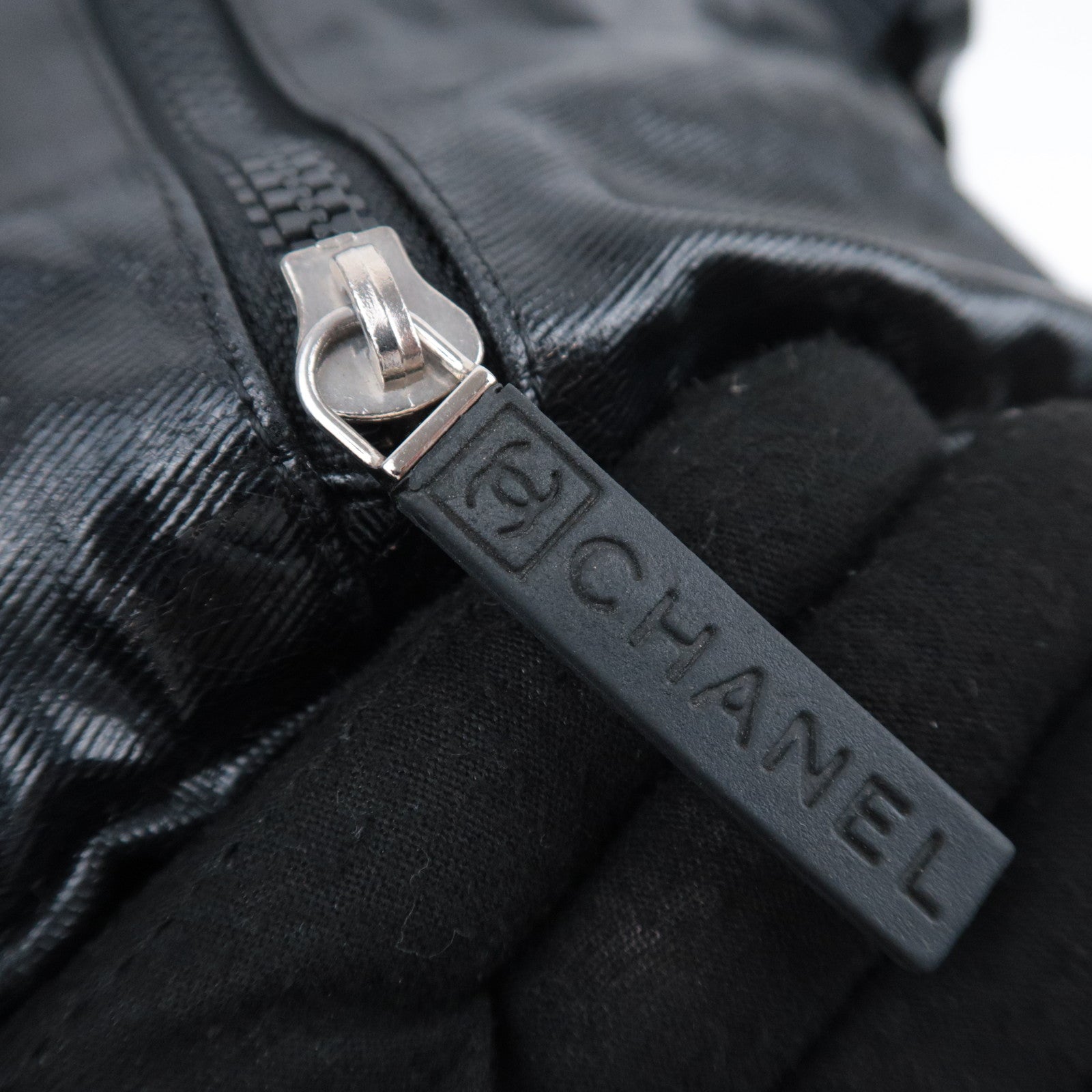 CHANEL Chanel Sports Boston Bag Coated Canvas Black