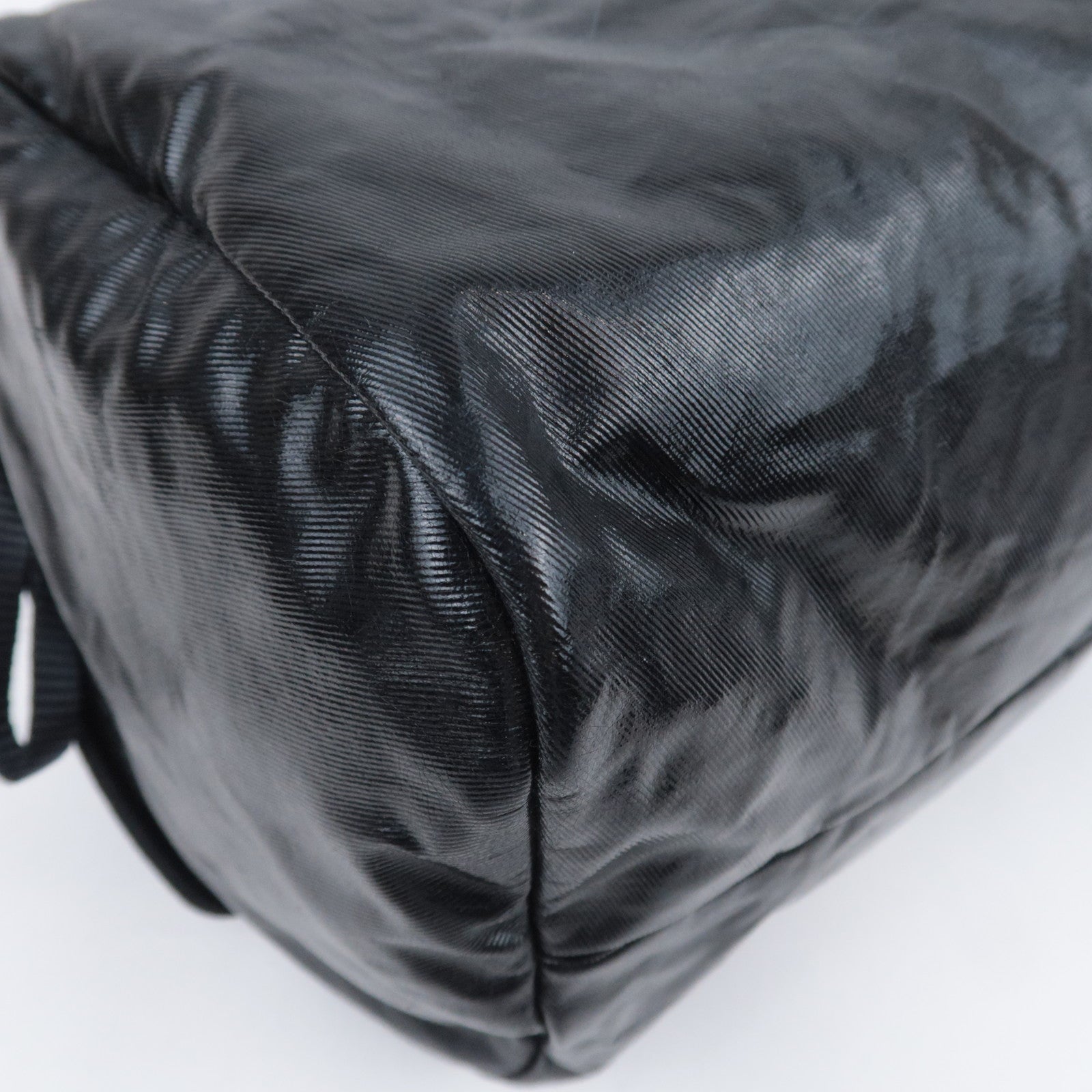 CHANEL Chanel Sports Boston Bag Coated Canvas Black