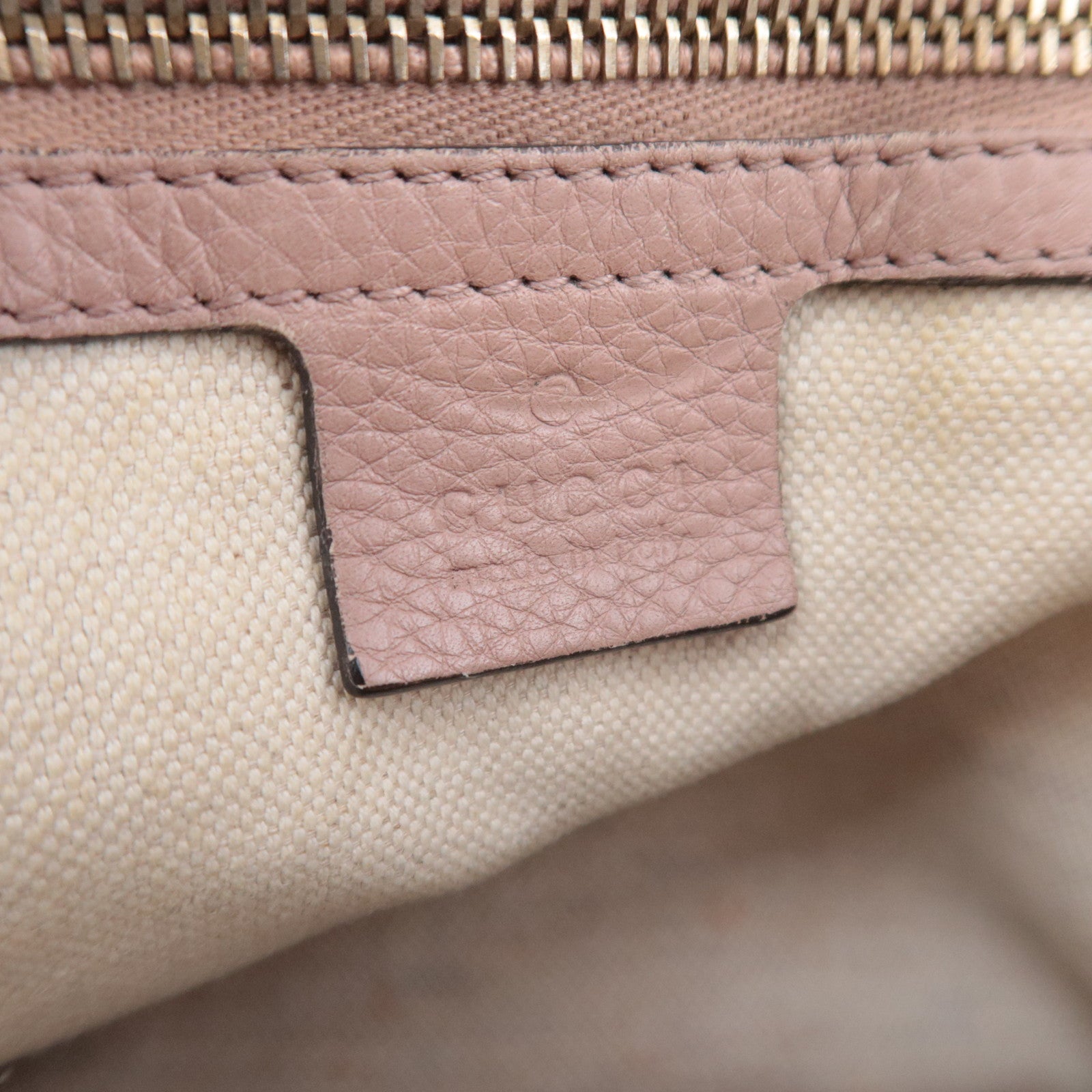 GUCCI Bamboo Shopper Small 2Way Leather Handbag Pink Beige 336032