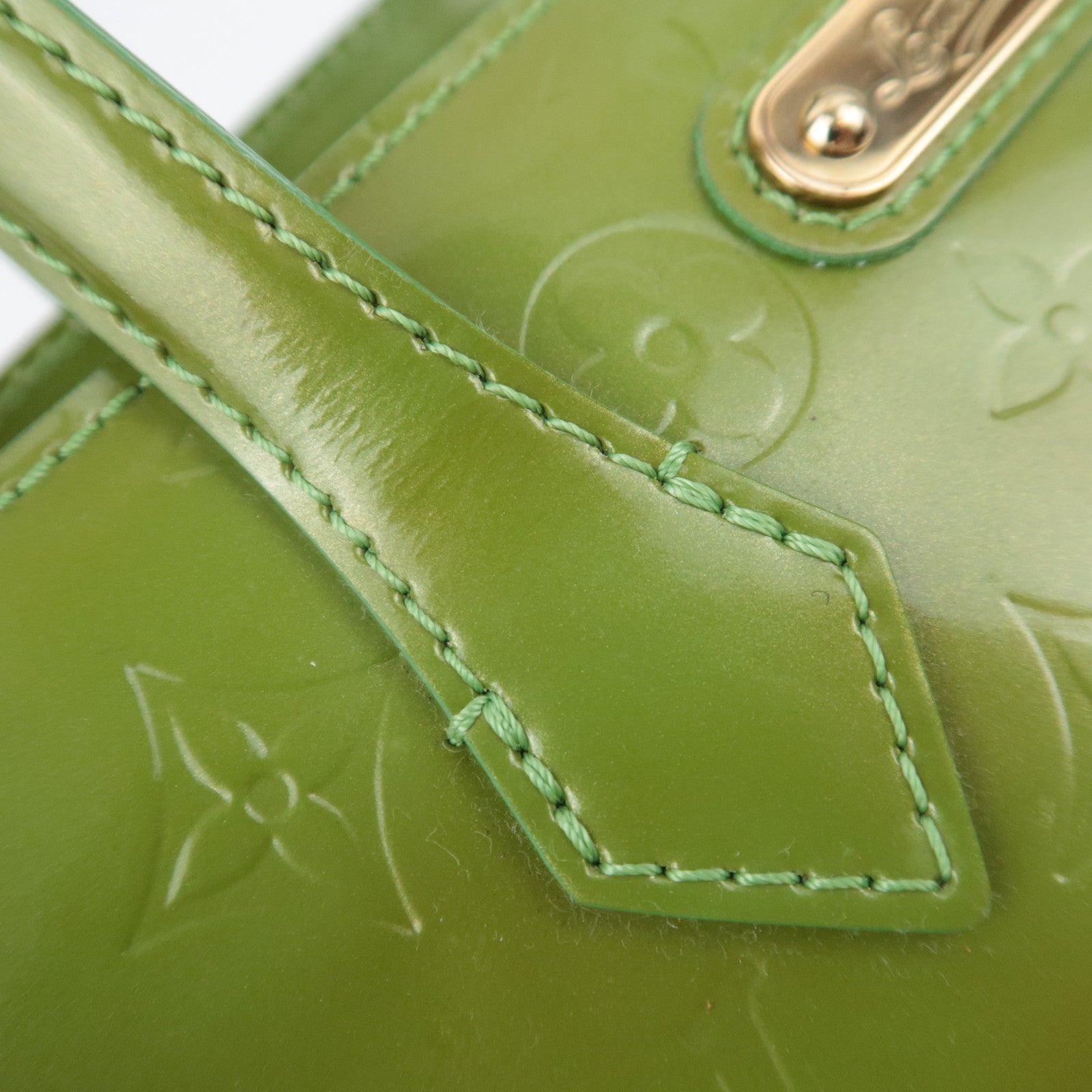 Louis Vuitton Monogram Vernis Wilshire PM Handbag Vert Tonic M93645