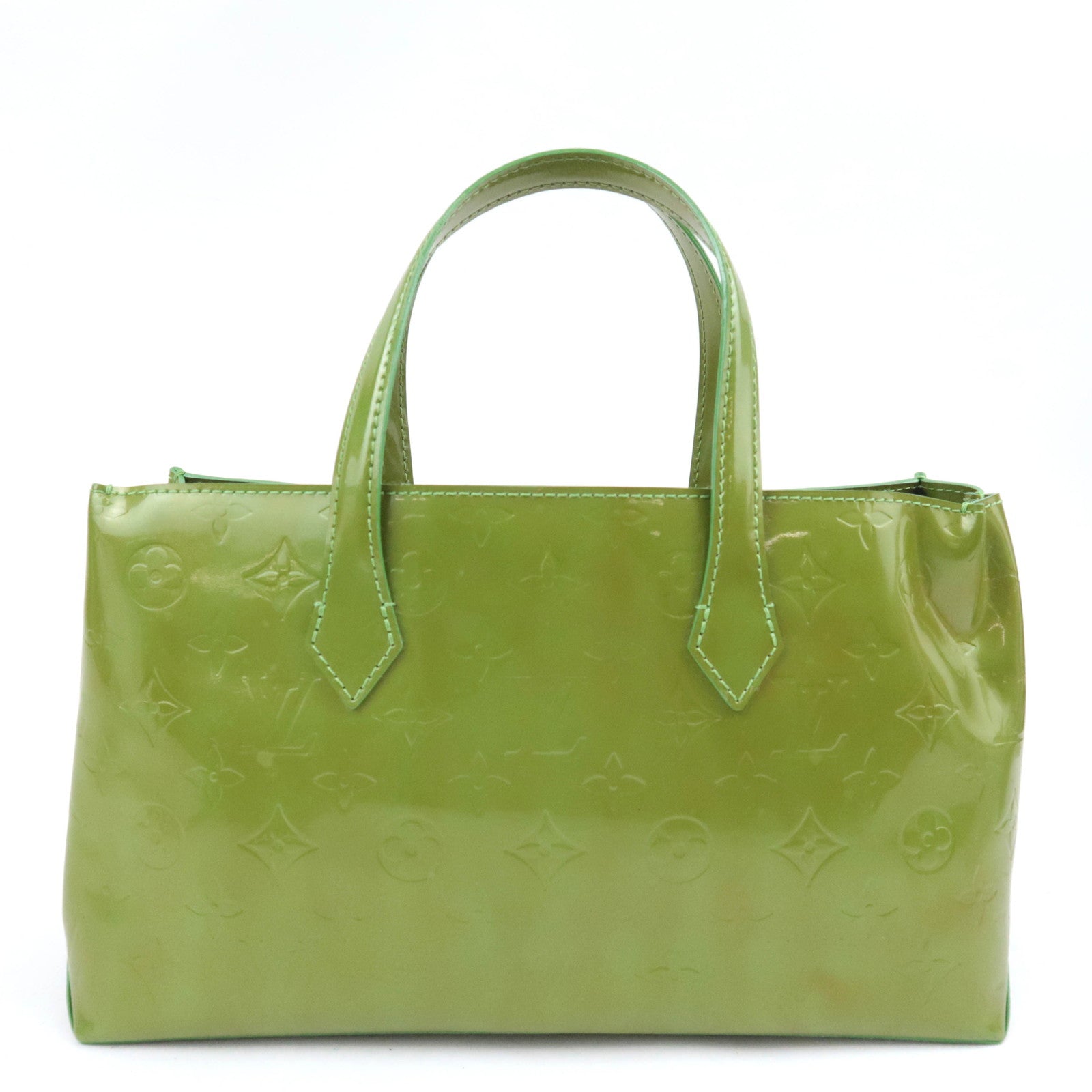 Louis Vuitton Monogram Vernis Wilshire PM Handbag Vert Tonic M93645