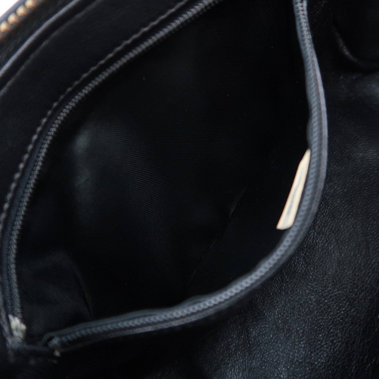 CHANEL Coco Mark Matelasse Tassel Chain Shoulder Bag Lambskin Black Gold HDW