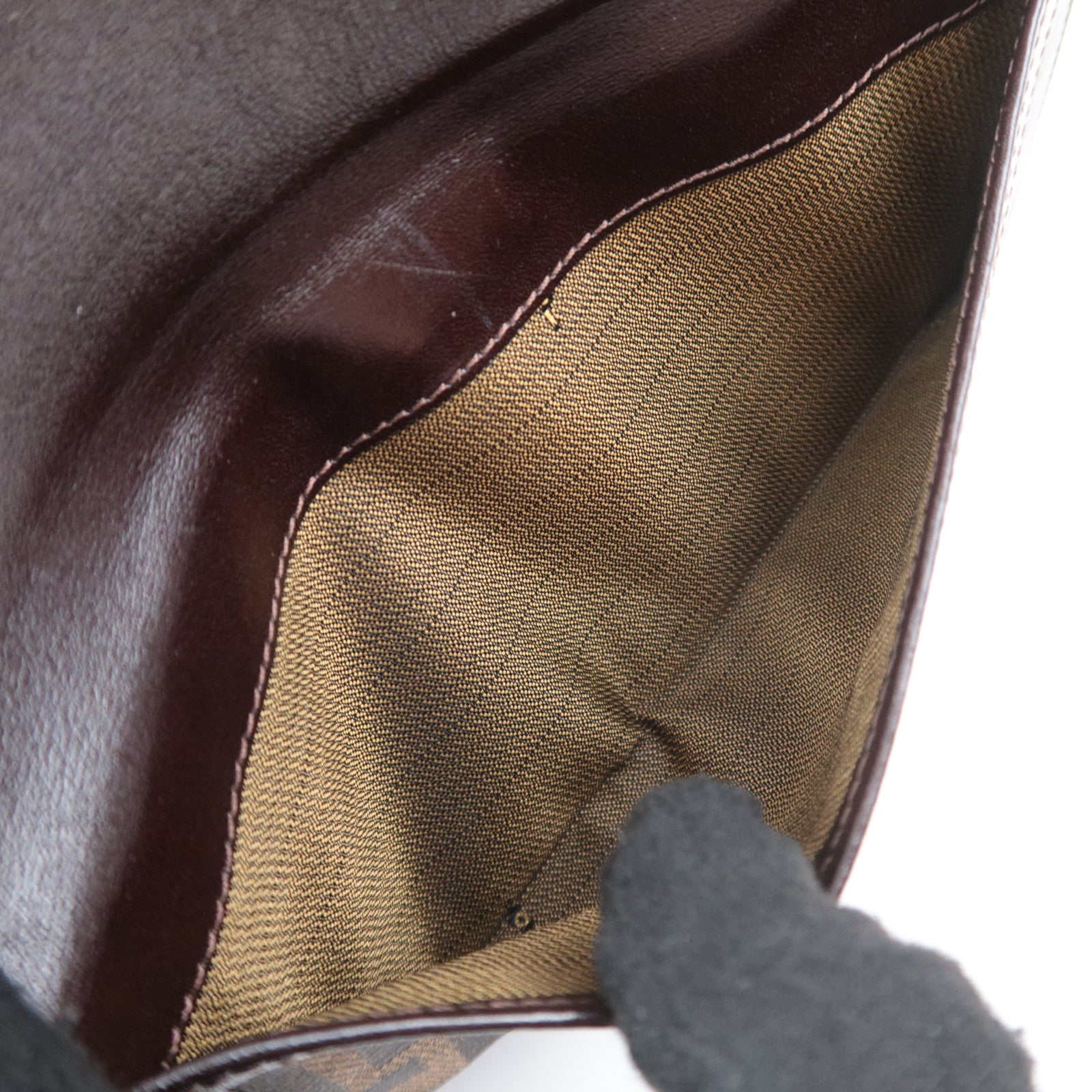 FENDI Zucca Canvas Leather Long Wallet Brown Black 01339