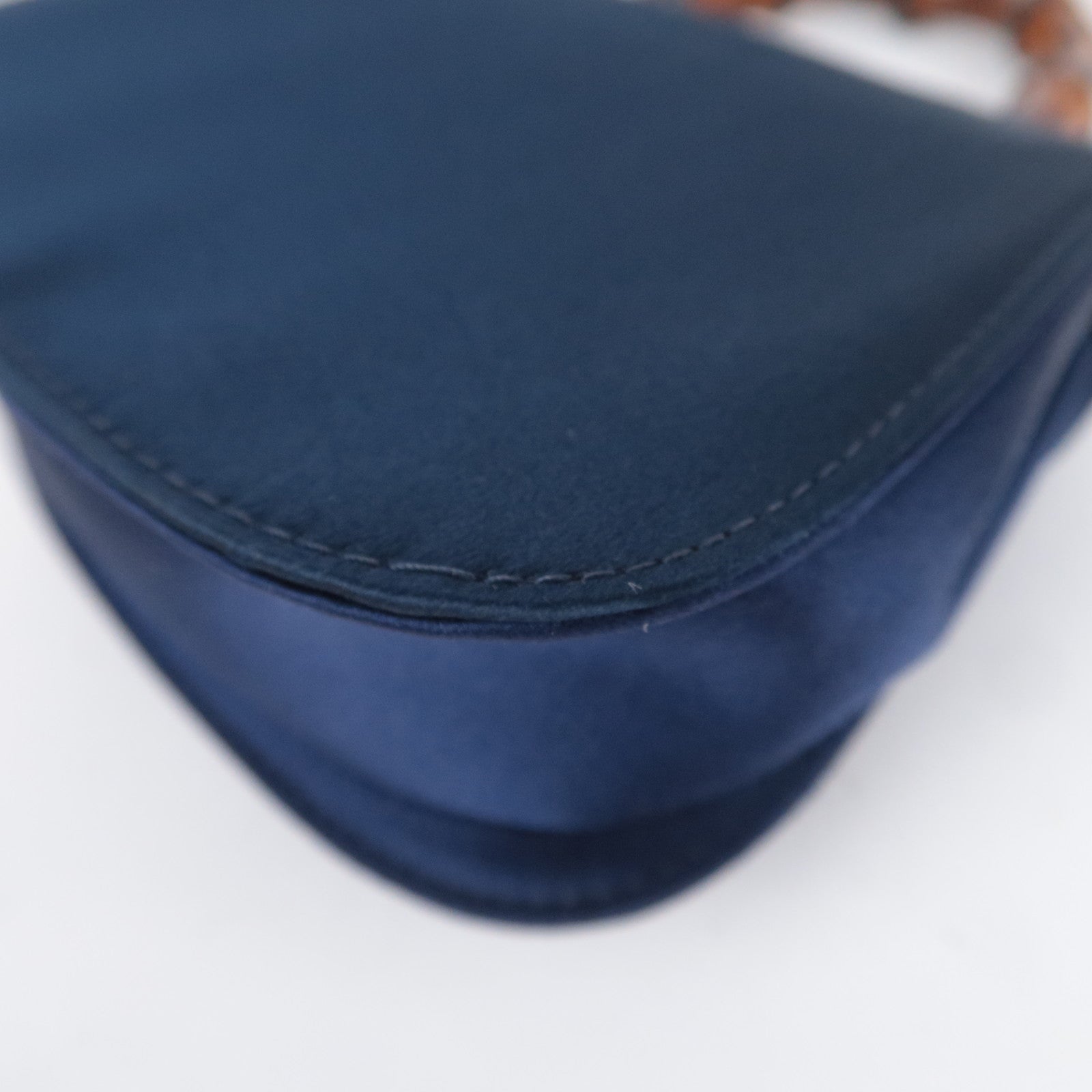 GUCCI Bamboo Mini Satin Handbag Navy 005.109.0259
