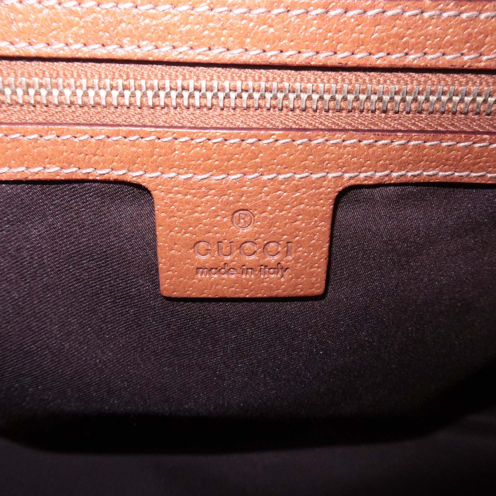 GUCCI GG Canvas Handbag Beige Brown 131023