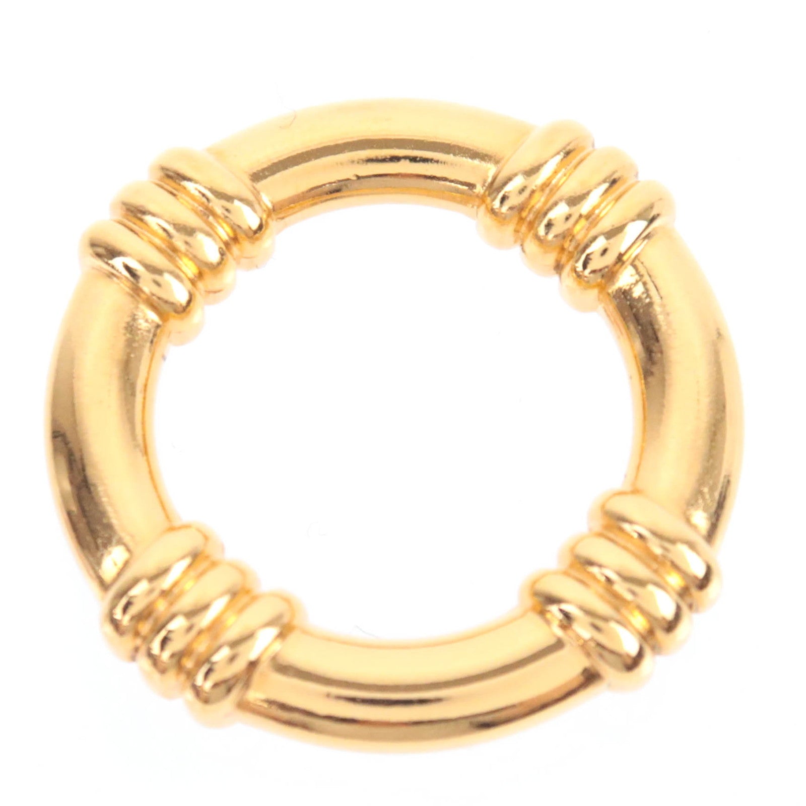 HERMES Bouee Scarf Ring Gold Color