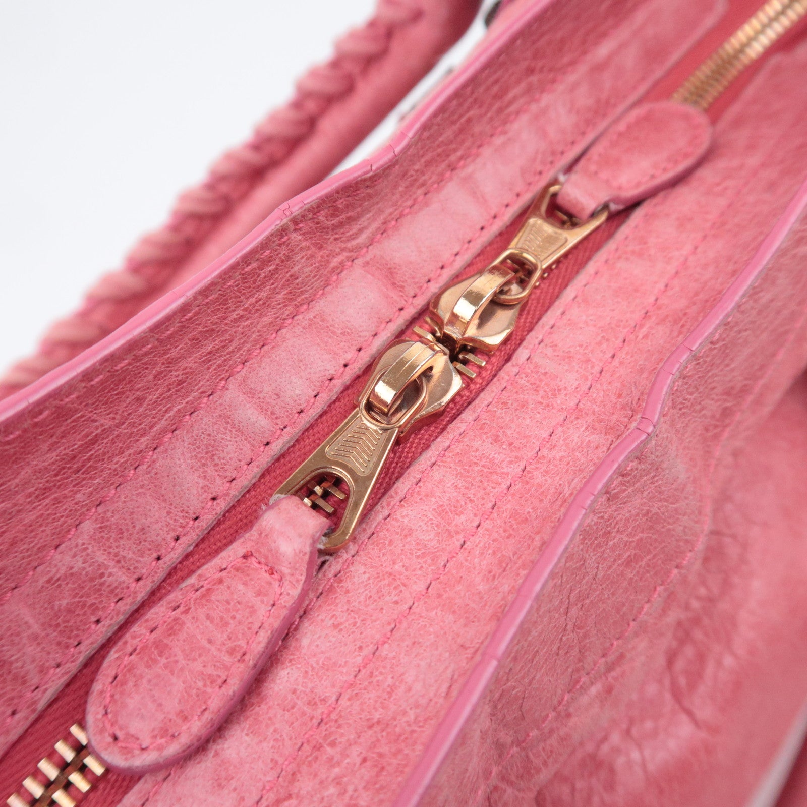 BALENCIAGA The Giant Town 2Way Leather Handbag Pink 240578
