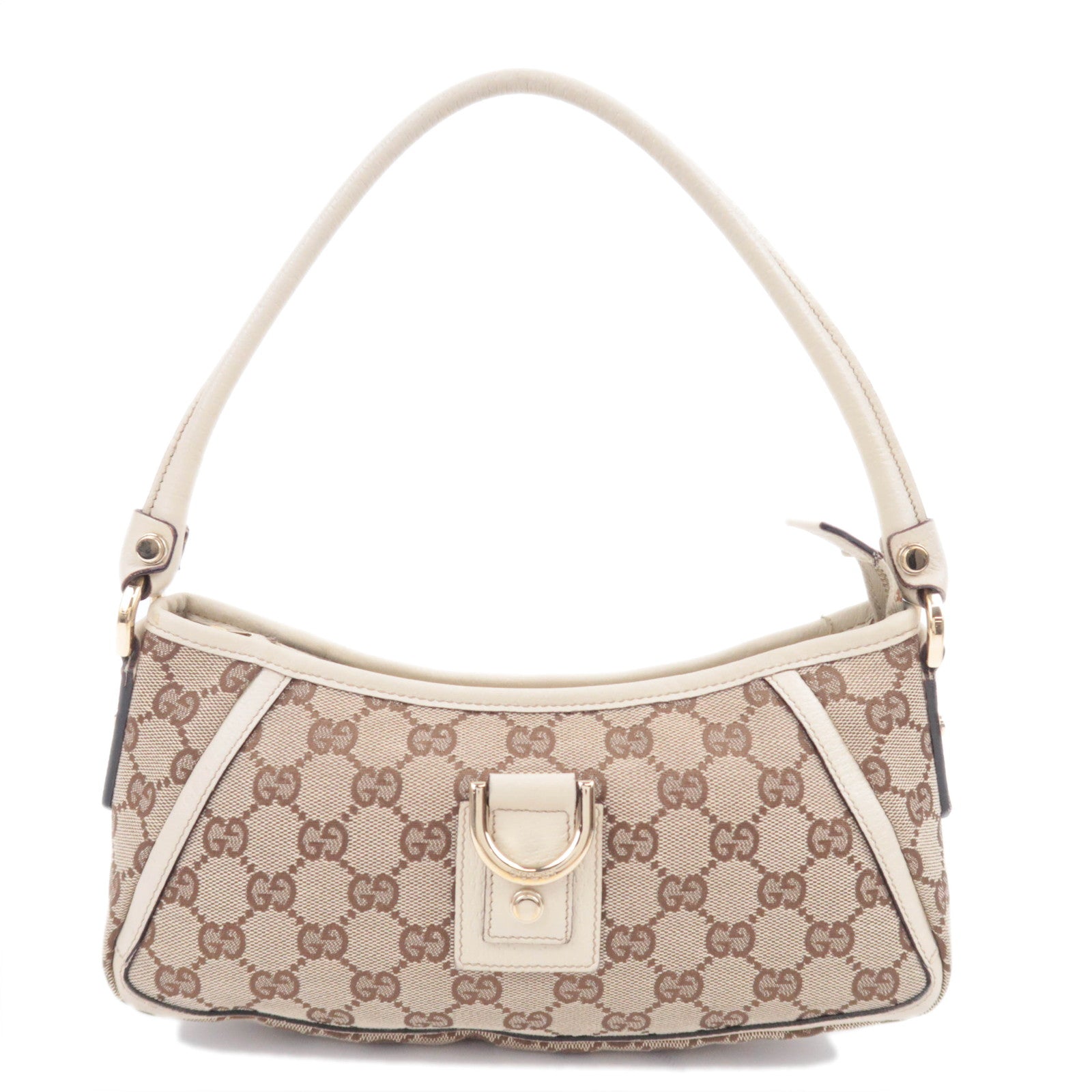 GUCCI Abby GG Canvas Shoulder Bag Beige Ivory 13093991261