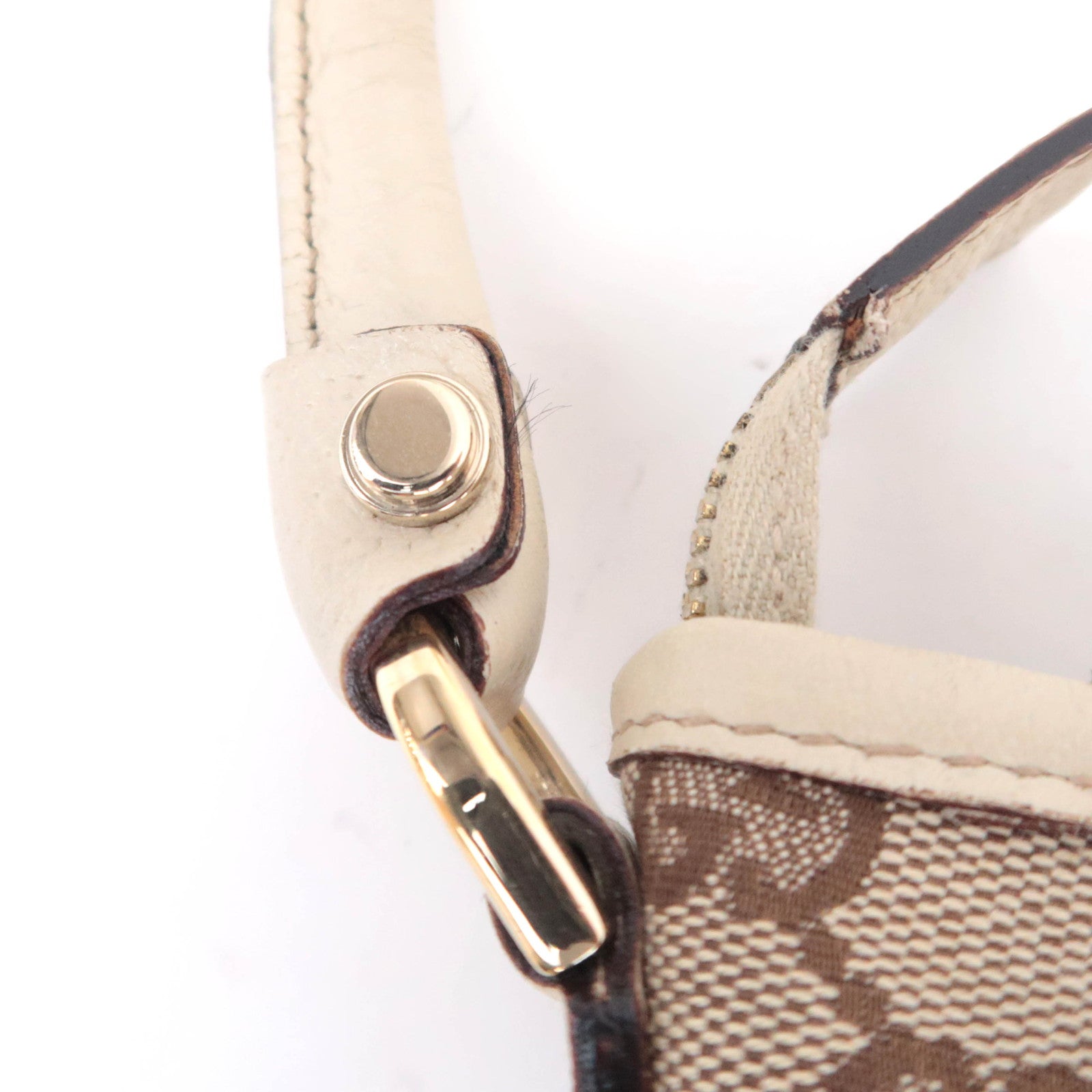 GUCCI Abby GG Canvas Shoulder Bag Beige Ivory 130939