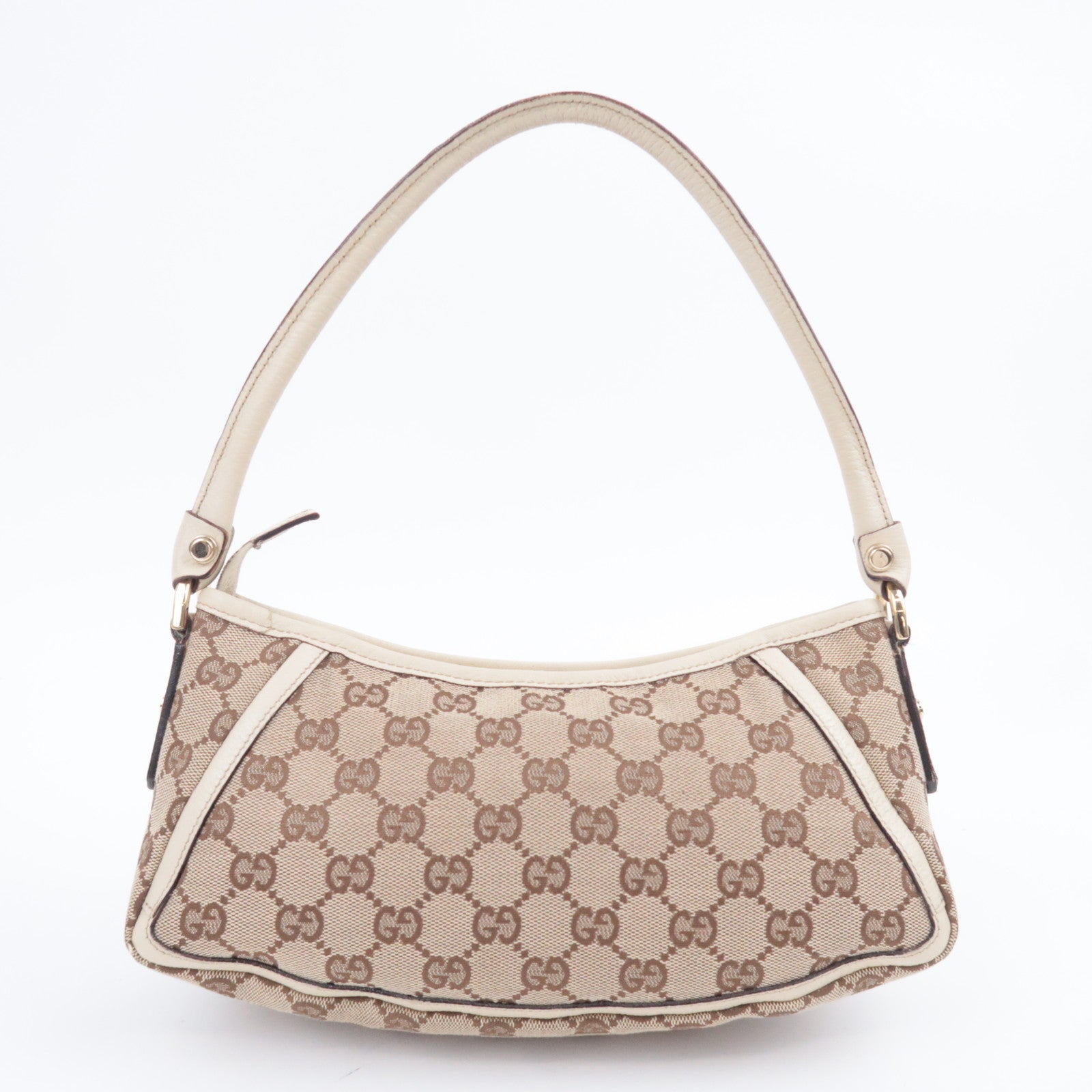 GUCCI Abby GG Canvas Shoulder Bag Beige Ivory 130939
