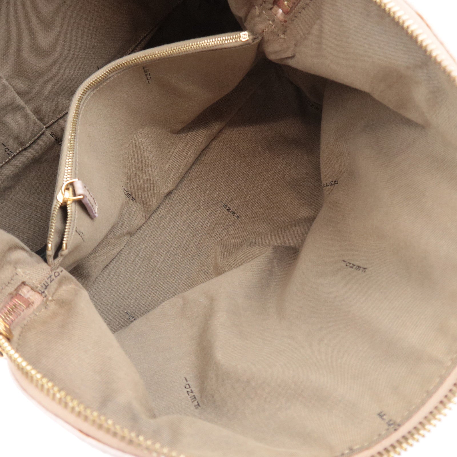 FENDI Chameleon 2Way Leather Handbag Beige 8BL114