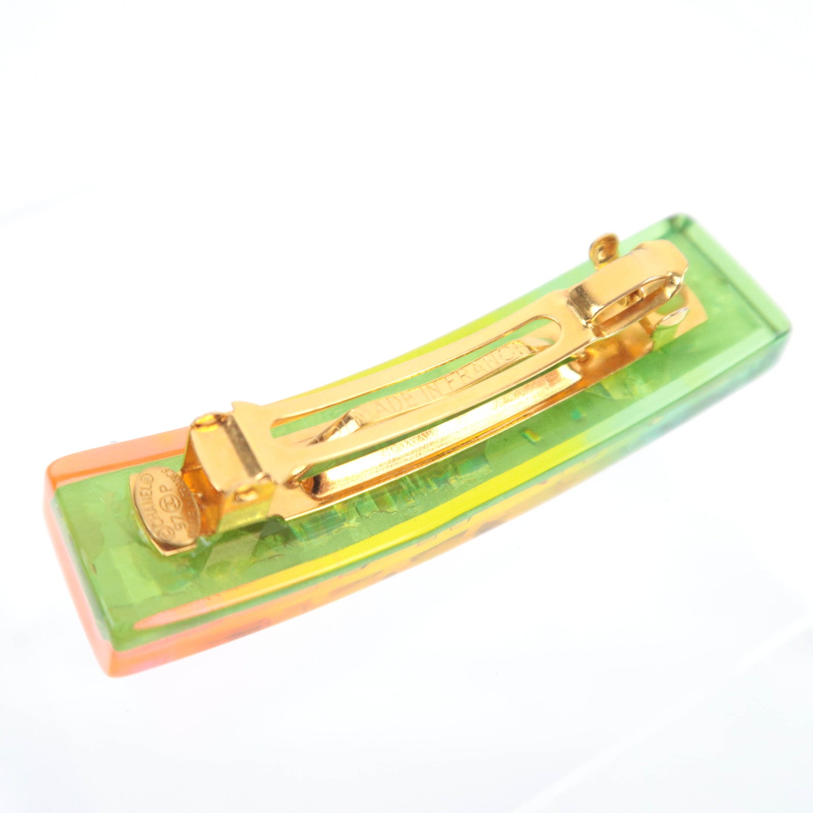 CHANEL Logo Hologram Hair Clip Barrette 97P Multicolor