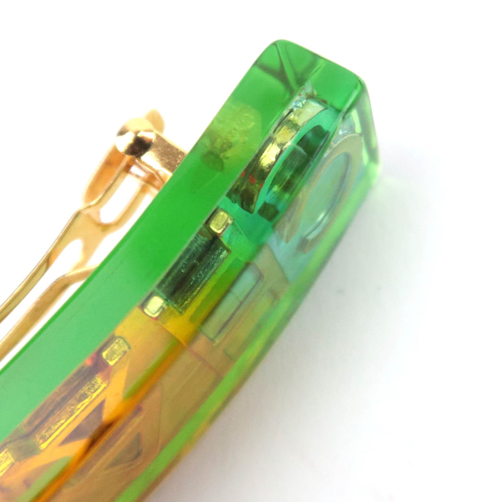 CHANEL Logo Hologram Hair Clip Barrette 97P Multicolor