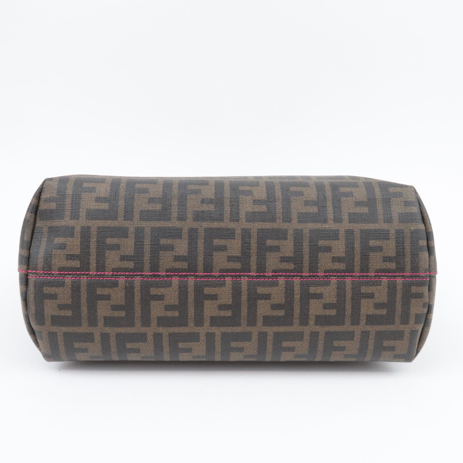 FENDI Zucca PVC Tote Bag Brown Black Pink 8BH198