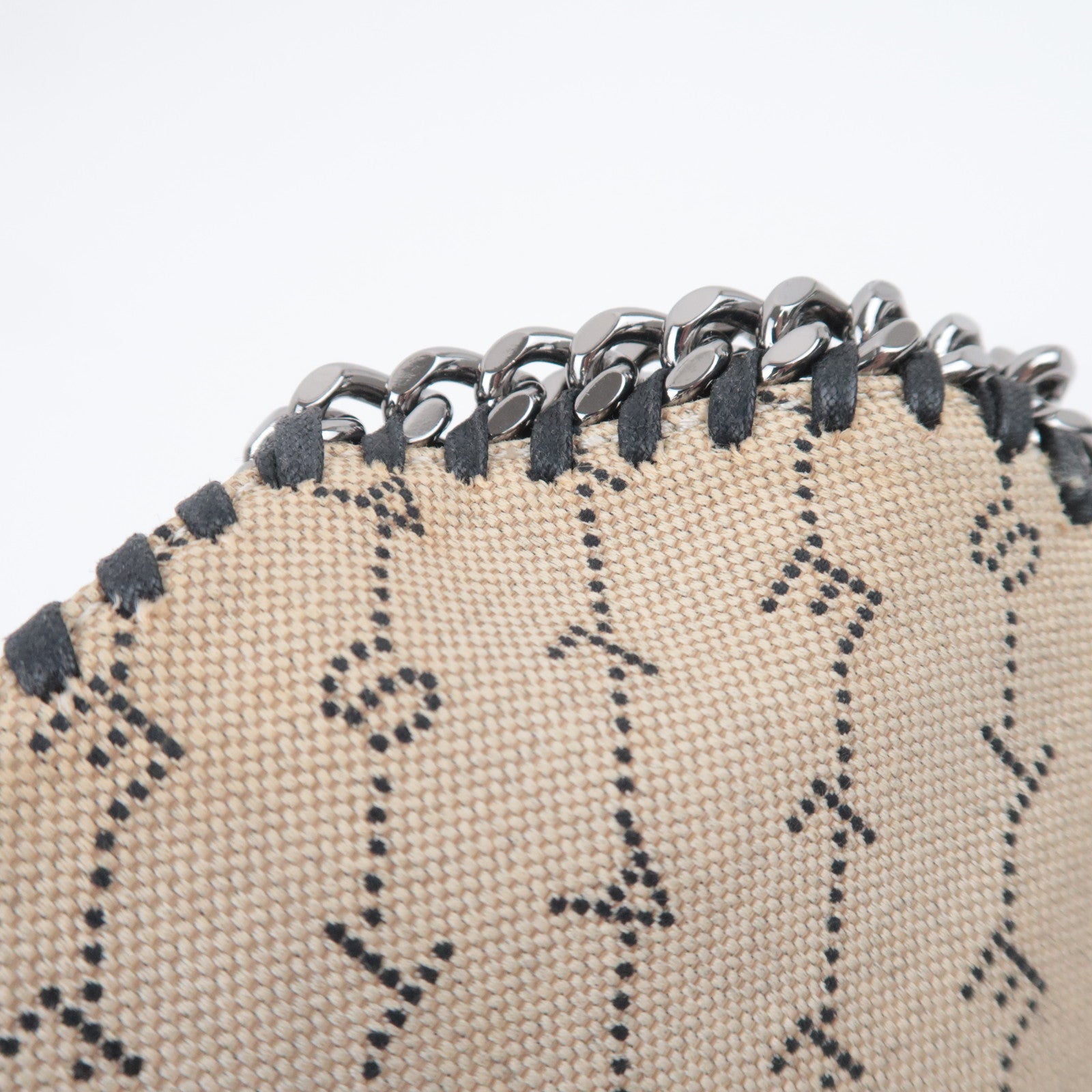 Stella McCartney Falabella Small Canvas Chain Shoulder Bag Beige