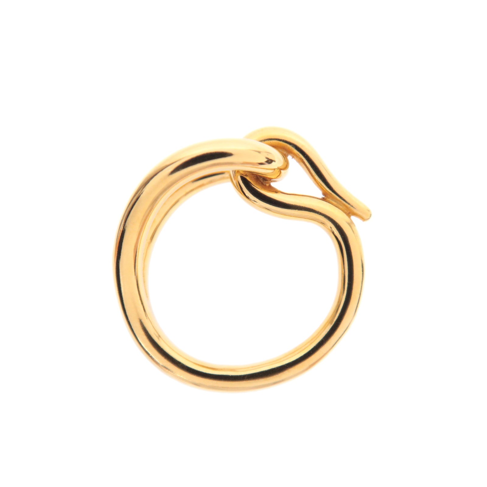 HERMES Jumbo Scarf Ring Gold Color91354