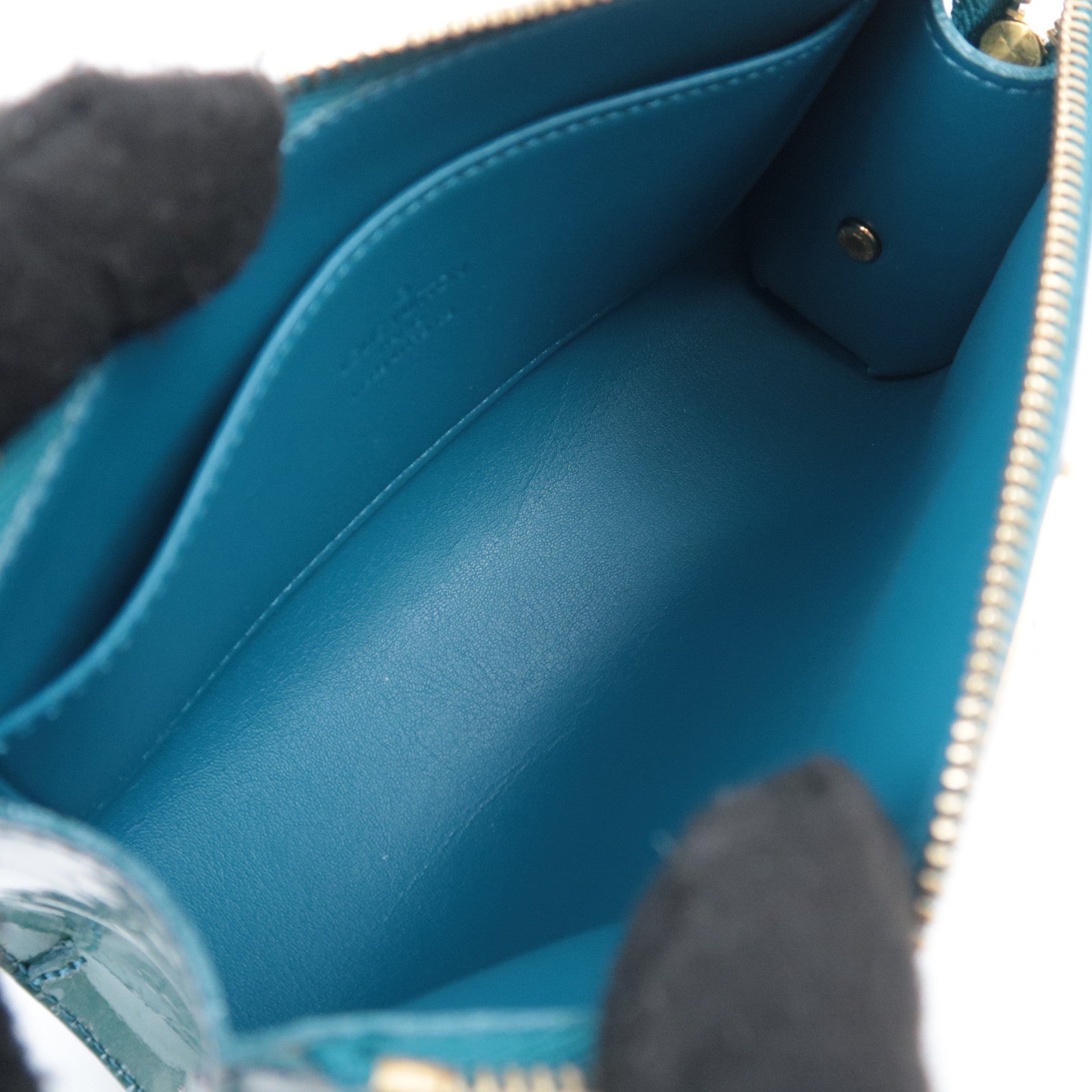 Louis Vuitton Monogram Vernis Trousse Cosmetic Pouch Blue Galactic M93650