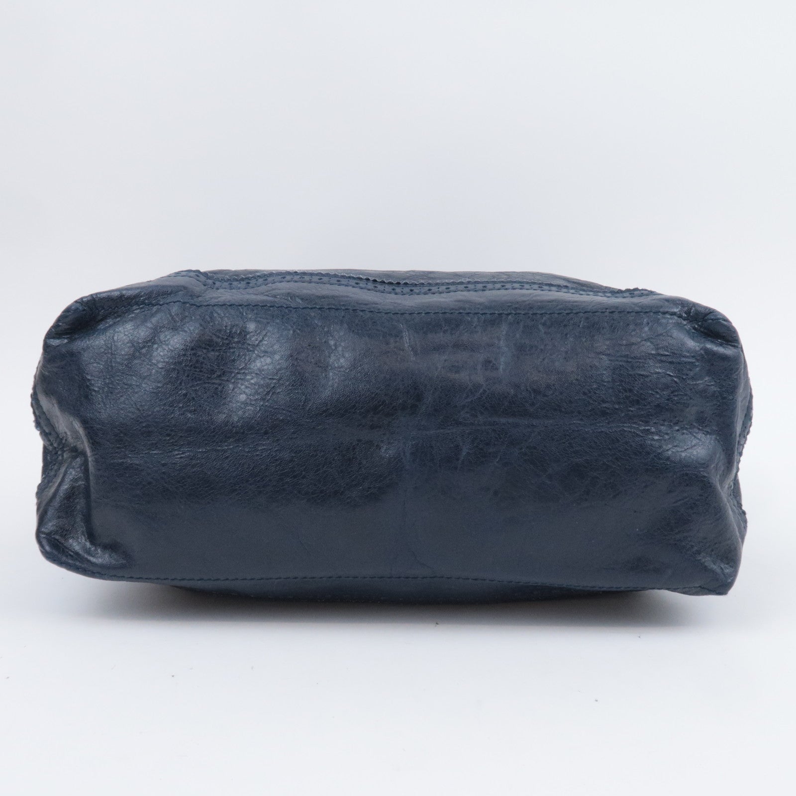 BALENCIAGA Leather Covered Giant Day Shoulder Bag Editors bag Navy 204527