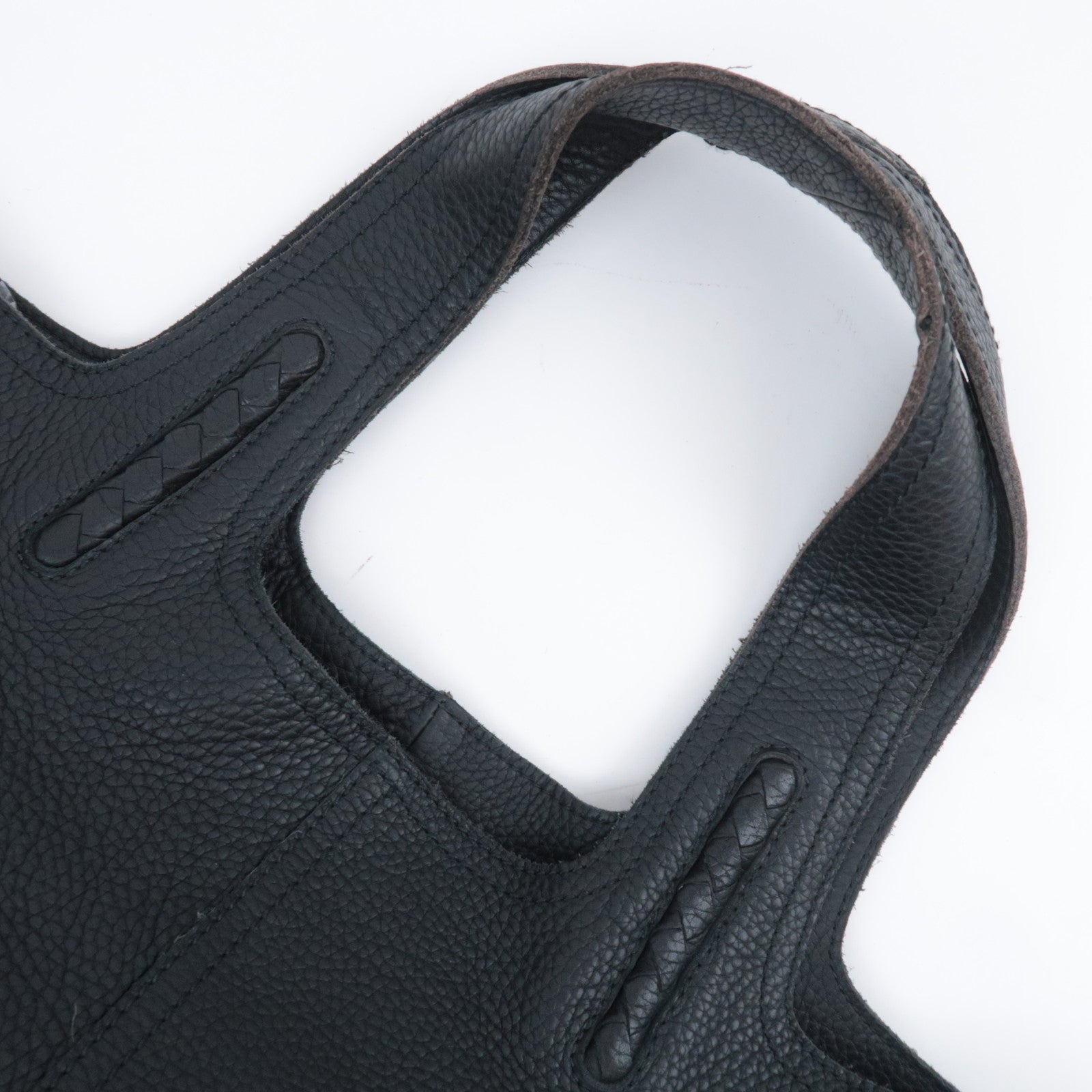 BOTTEGA VENETA Leather Tote Bag Black 145166