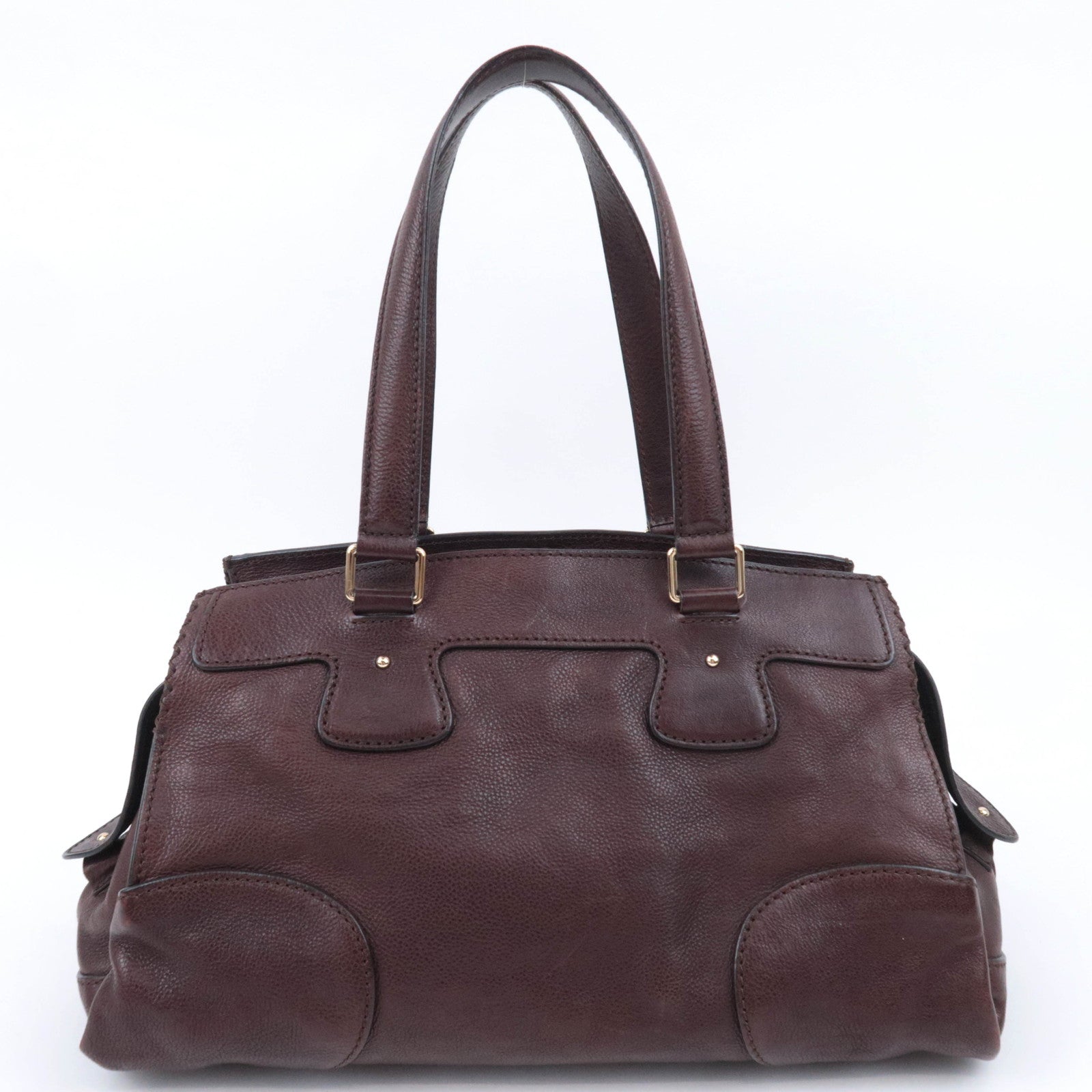 CELINE Leather Shoulder Bag Brown
