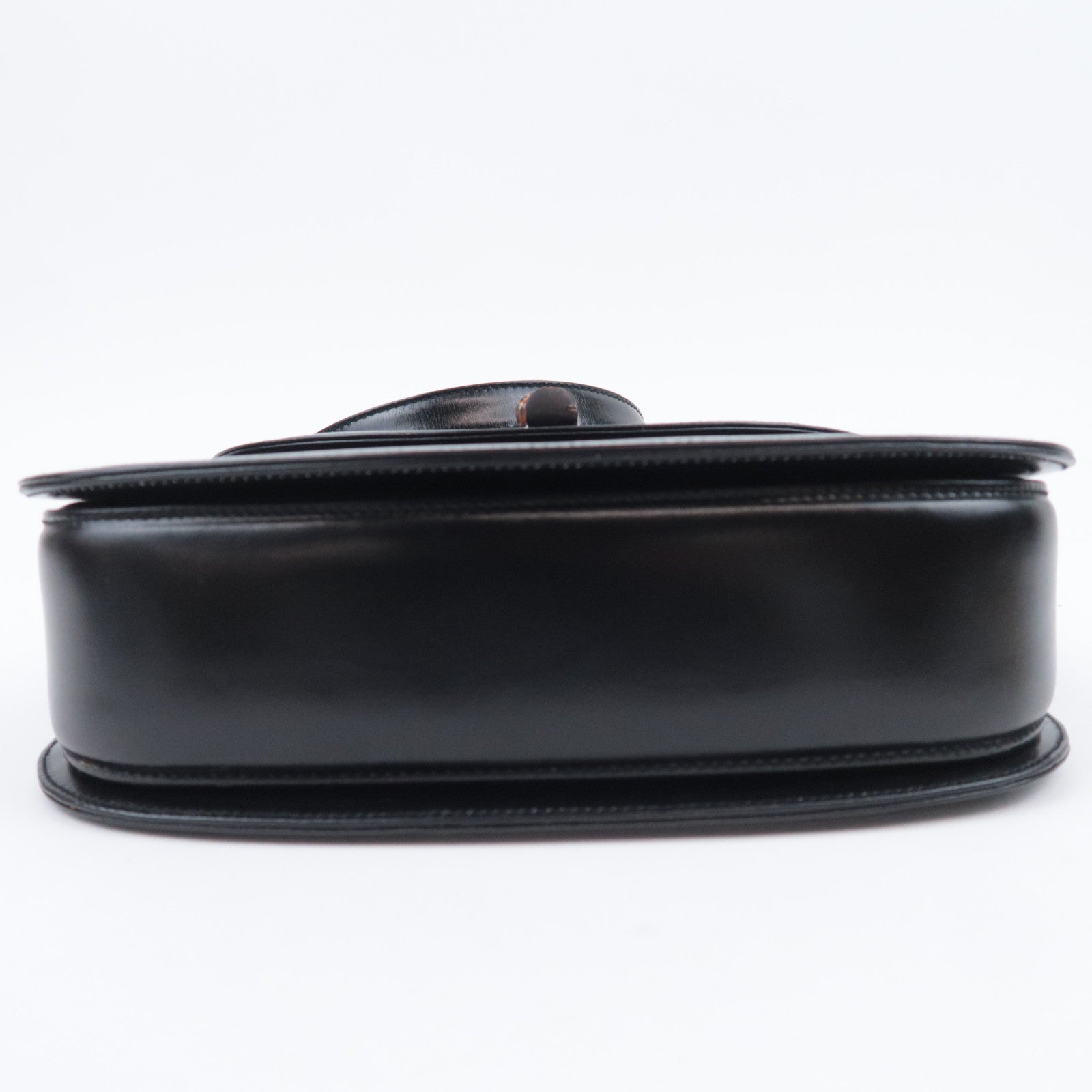 GUCCI Bamboo 2Way Leather Handbag Black 000.1227.0633