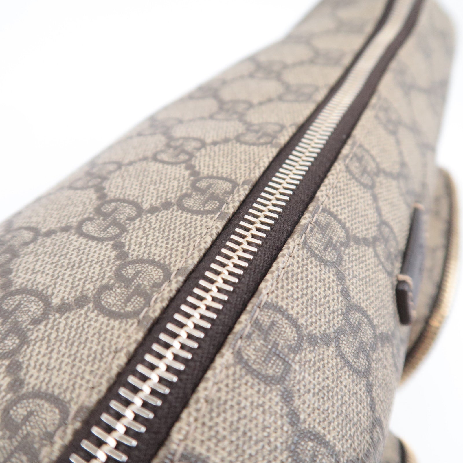 GUCCI Shoulder Bag GG Supreme Leather Beige Brown 246881