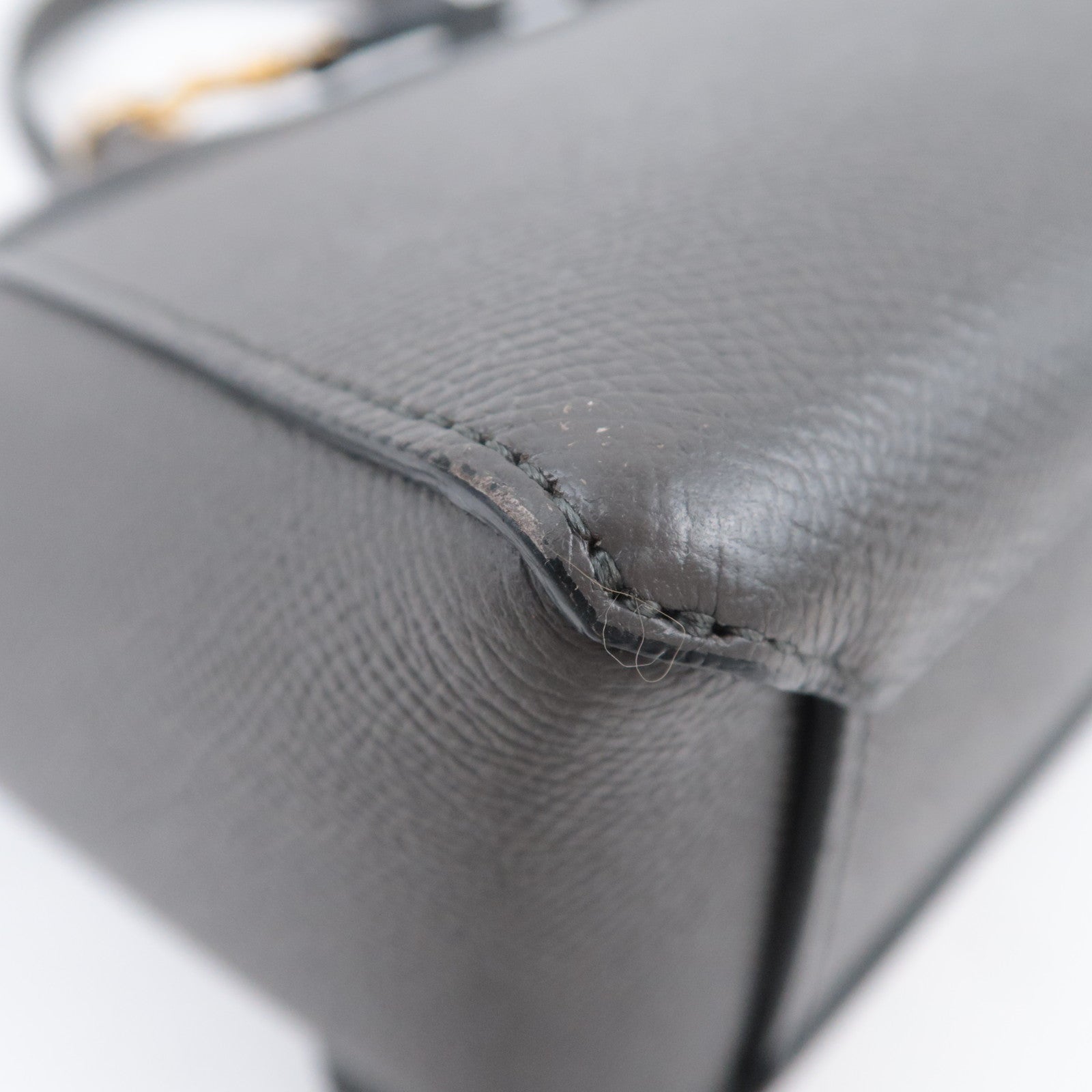 CELINE Belt Bag Nano 2Way Leather Handbag Gray 189003