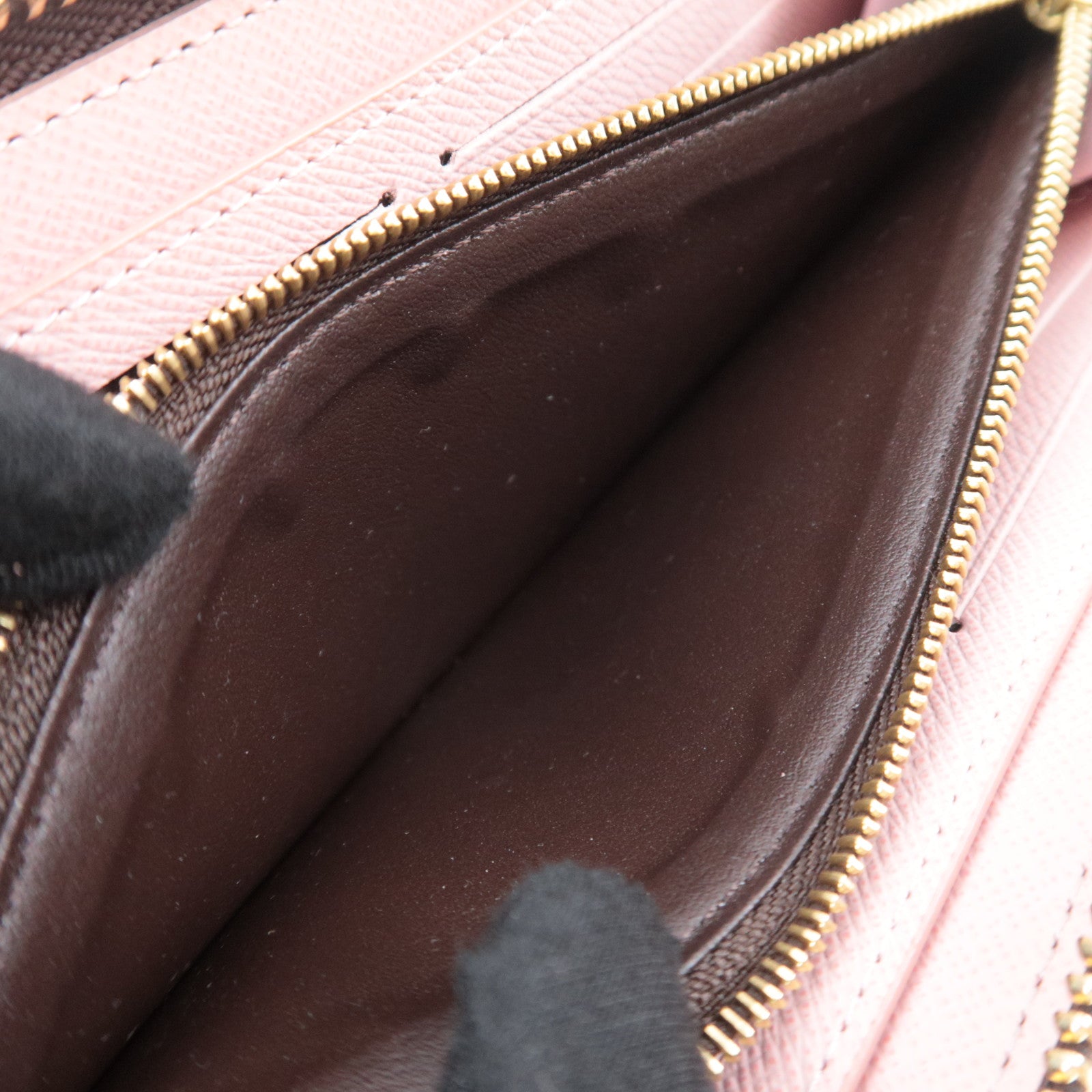 Louis Vuitton Monogram Portefeuille Clemence Long Wallet Rose Ballerine M61298