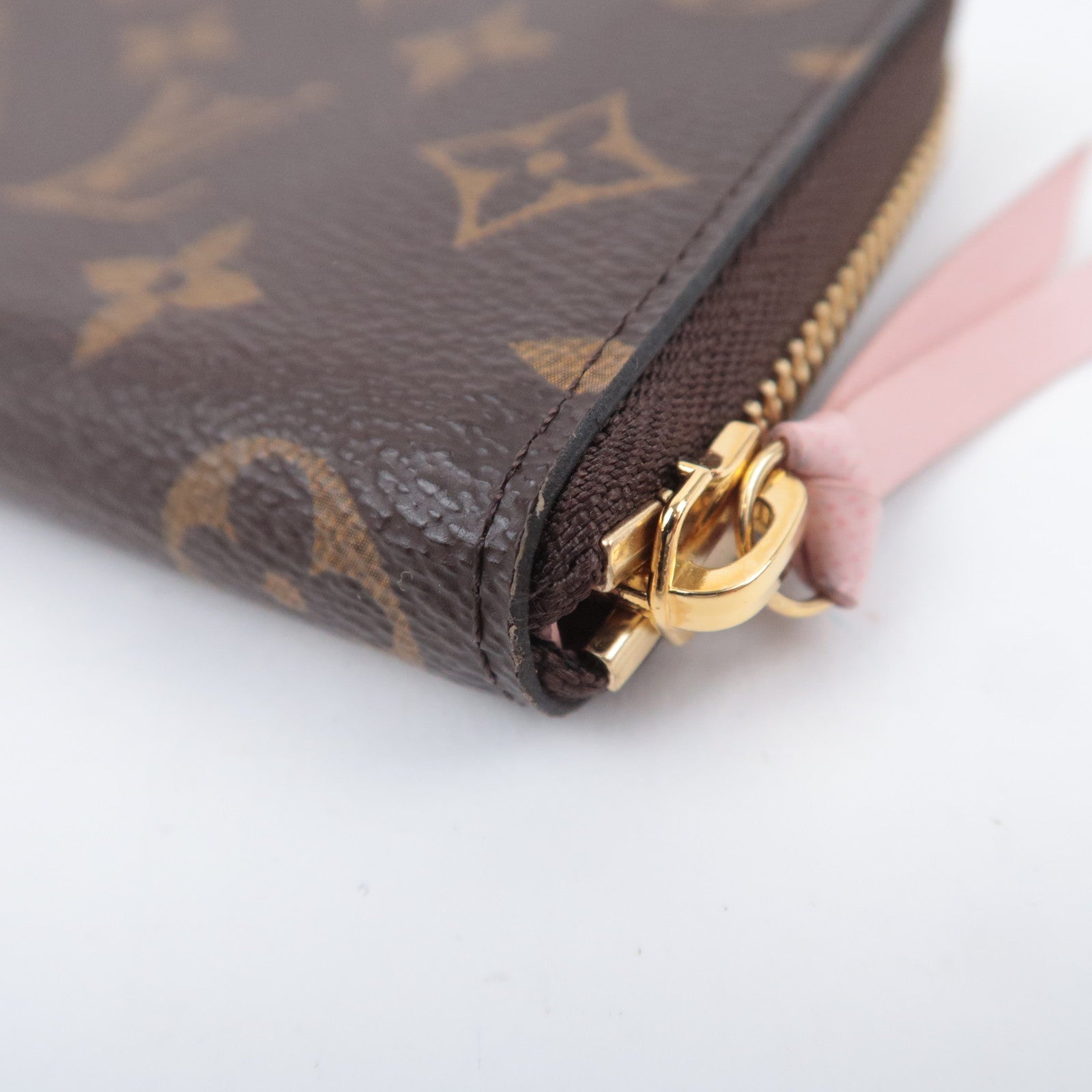 Louis Vuitton Monogram Portefeuille Clemence Long Wallet Rose Ballerine M61298