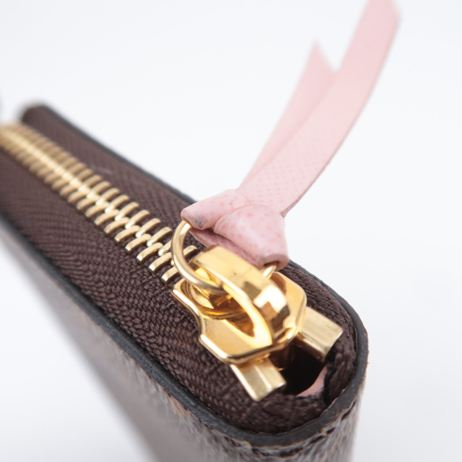 Louis Vuitton Monogram Portefeuille Clemence Long Wallet Rose Ballerine M61298