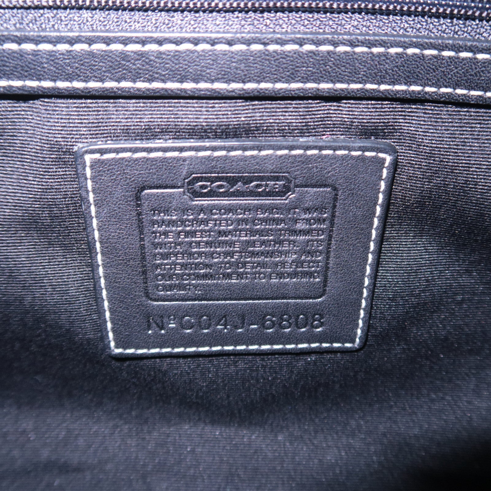 COACH Mini Signature Canvas Shoulder Bag Black 6808