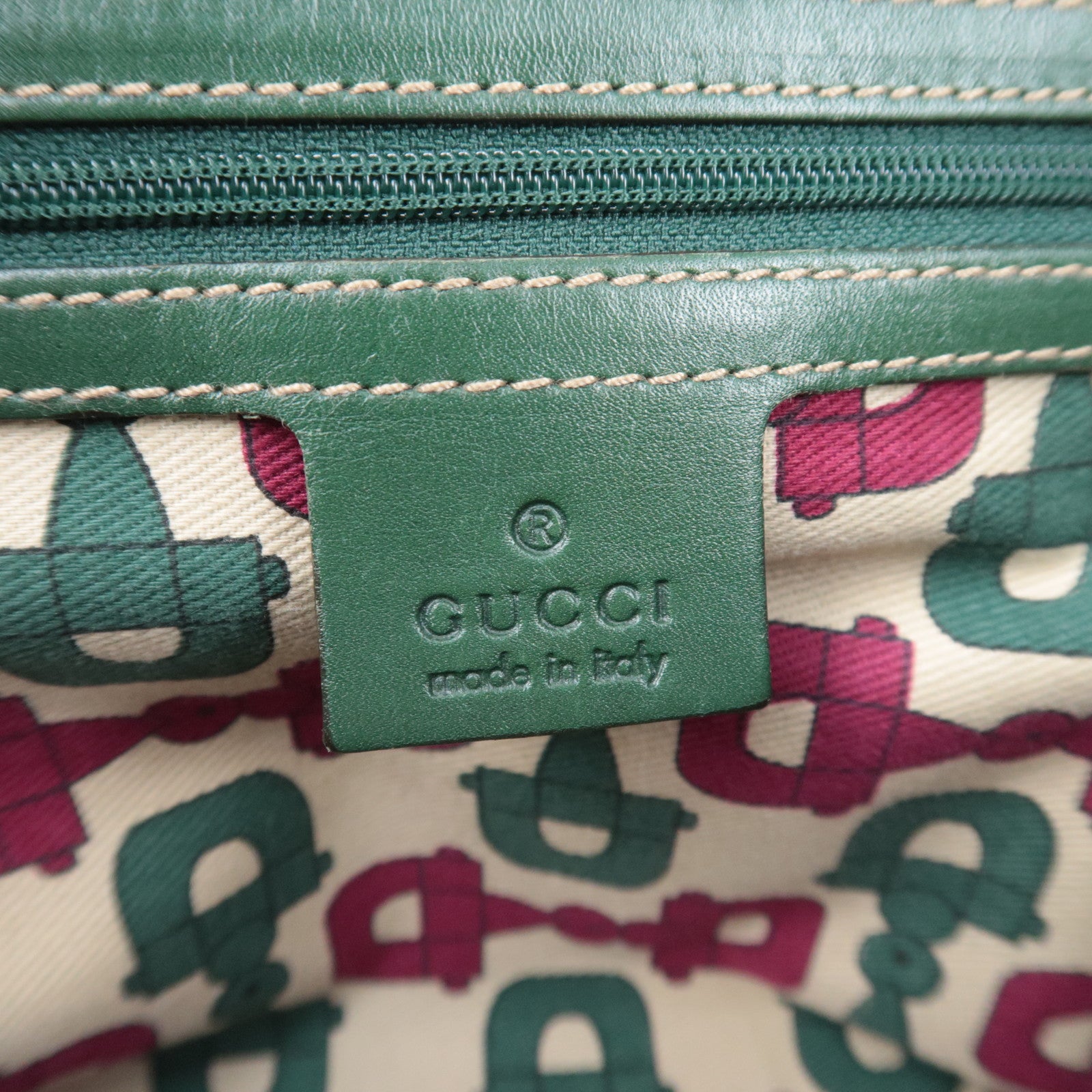 GUCCI Guccissima Leather Tote Bag Green 145993