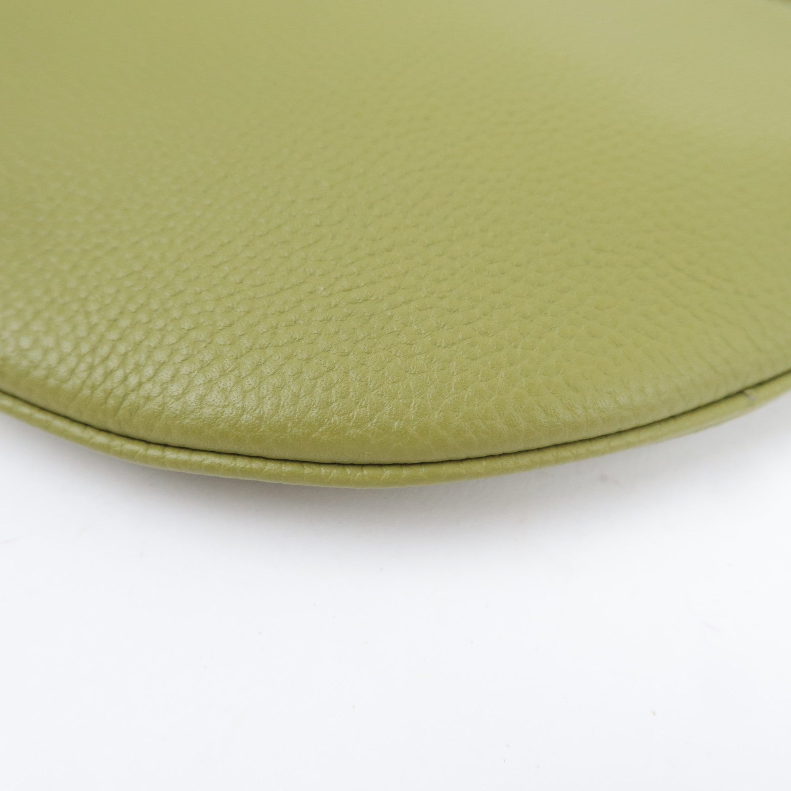 GUCCI Leather Halfmoon Shoulder Bag Green 824529