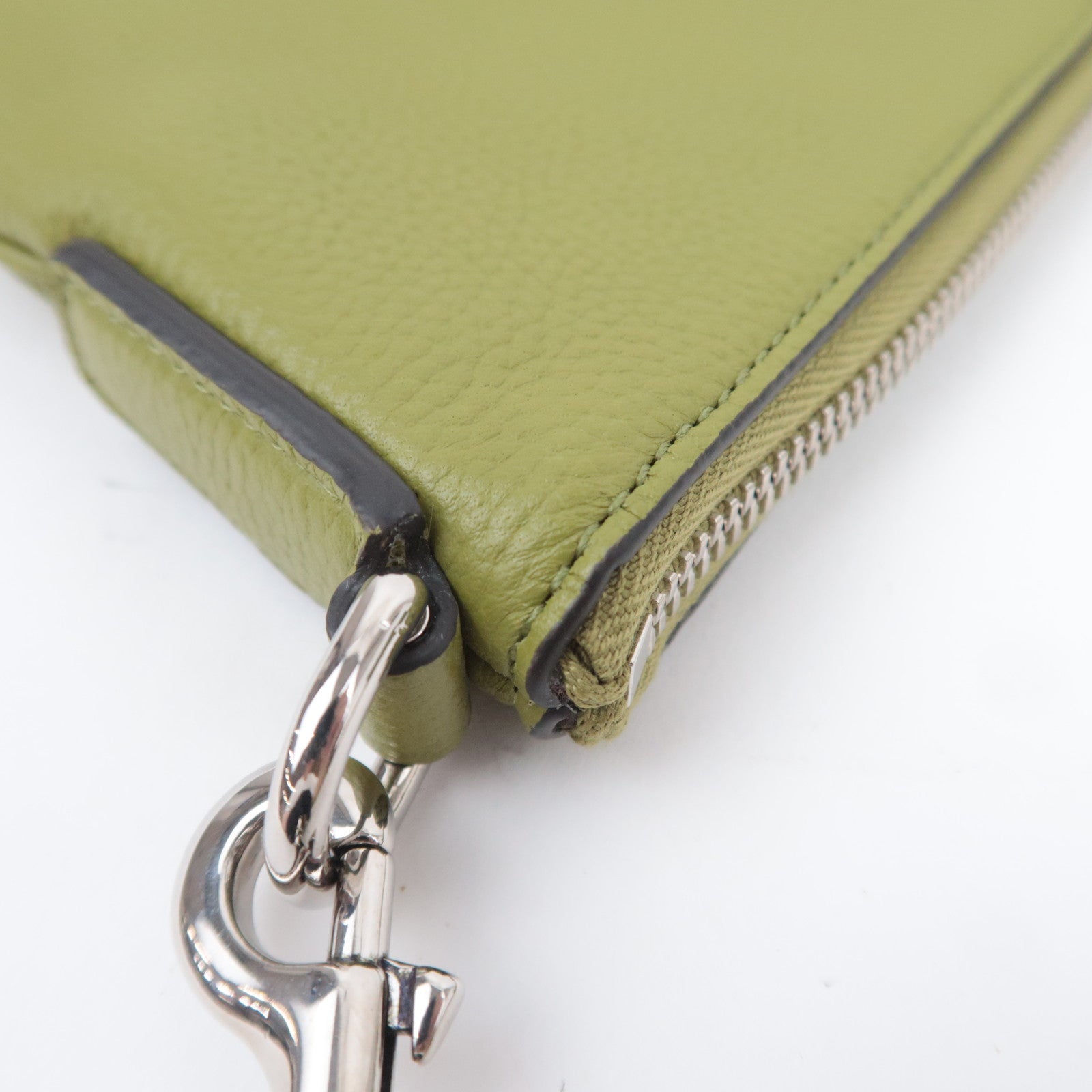 GUCCI Leather Halfmoon Shoulder Bag Green 824529