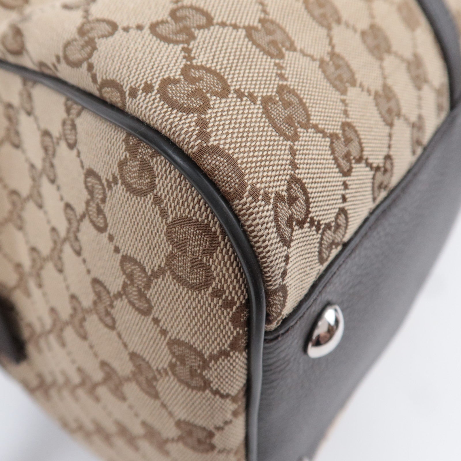 GUCCI 2Way GG Canvas Boston Bag Beige 449167