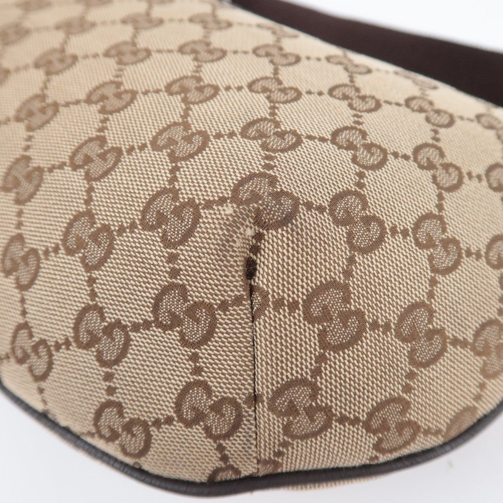 GUCCI GG Canvas Shoulder Bag Beige 181092