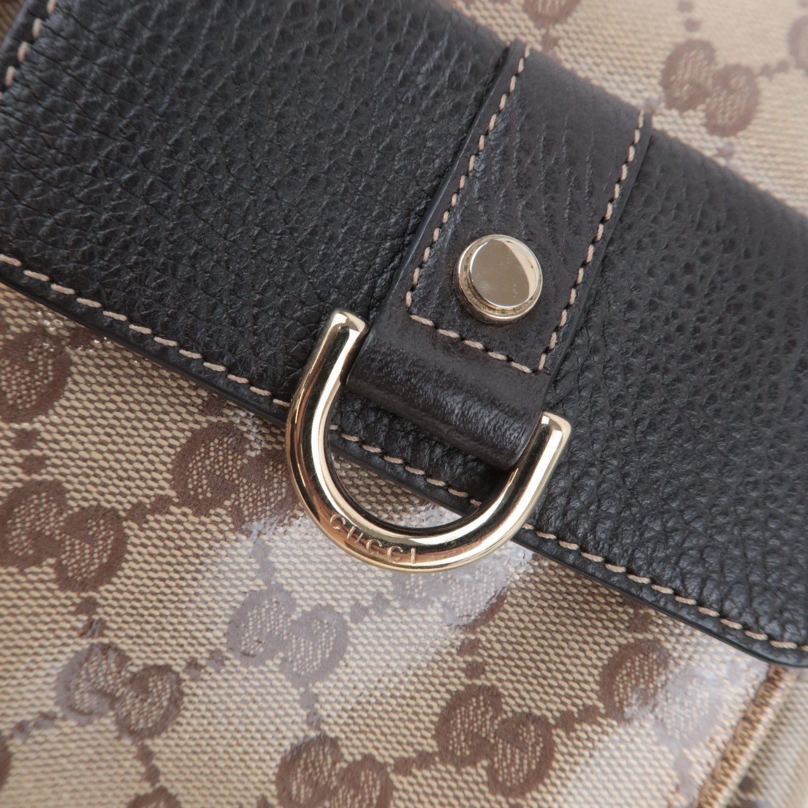 GUCCI Abby GG Crystal Shoulder Bag Beige 293581