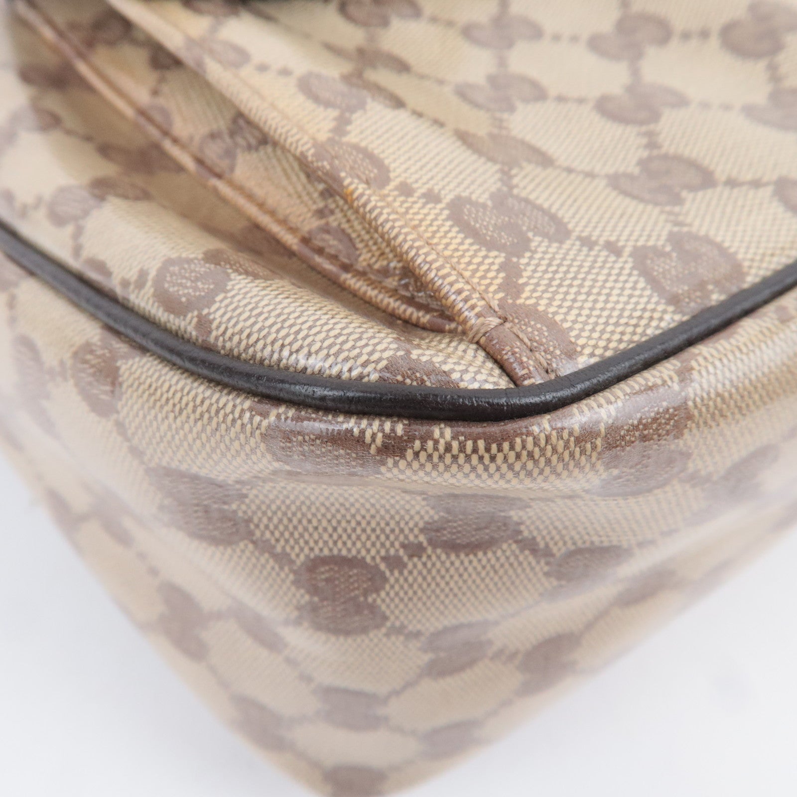 GUCCI Abby GG Crystal Shoulder Bag Beige 293581
