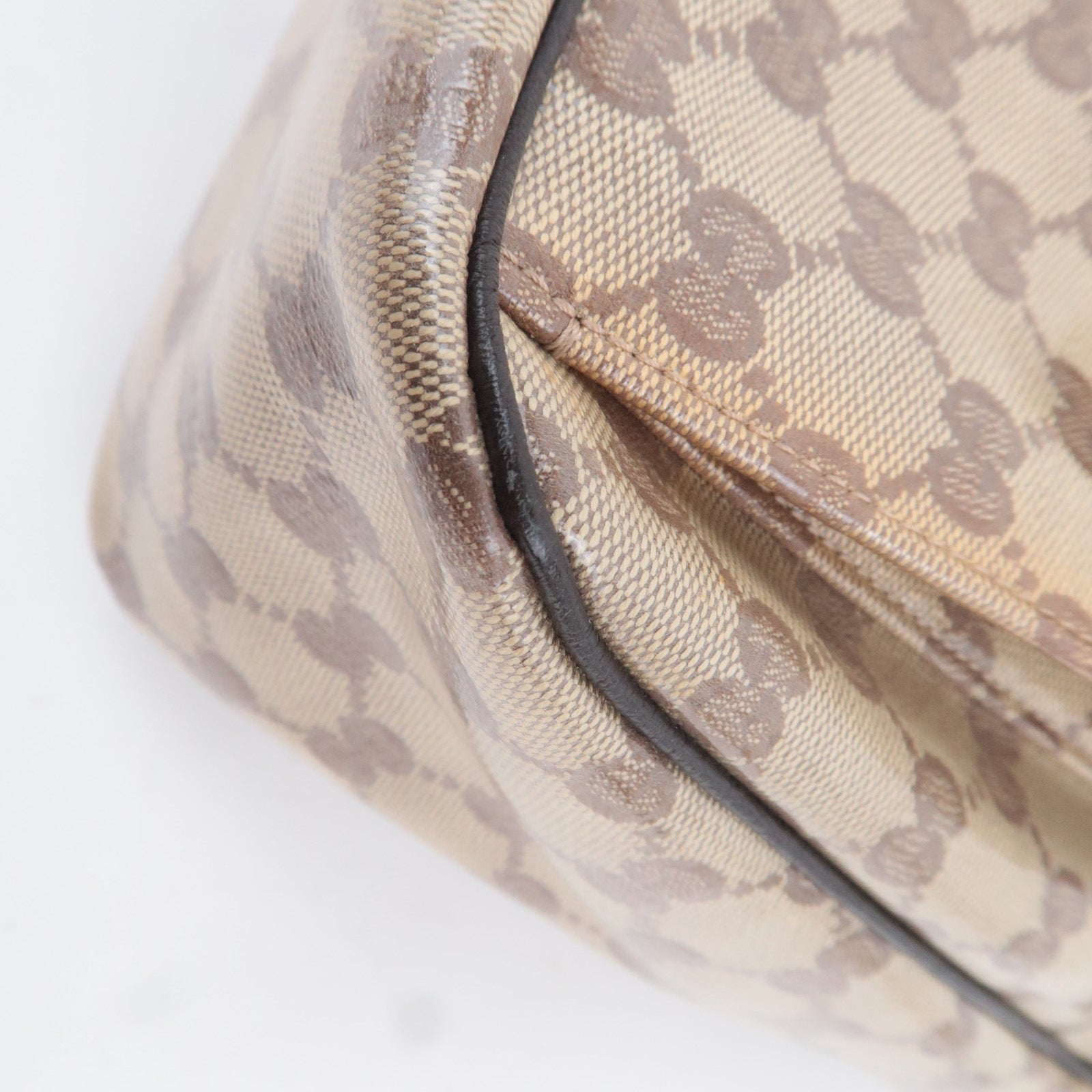 GUCCI Abby GG Crystal Shoulder Bag Beige 293581