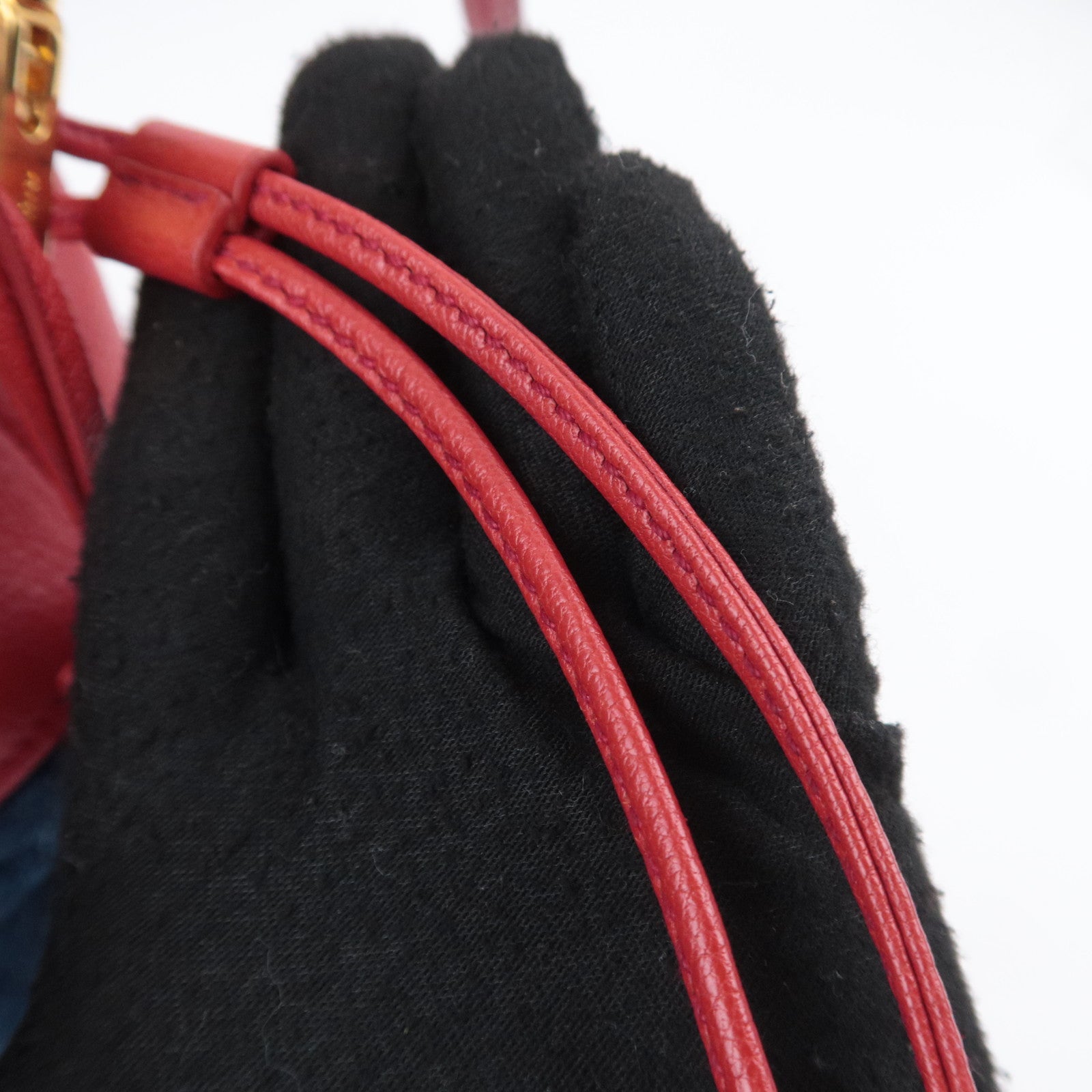 MIU MIU 2Way Denim Shoulder Bag Blue Red RN1129