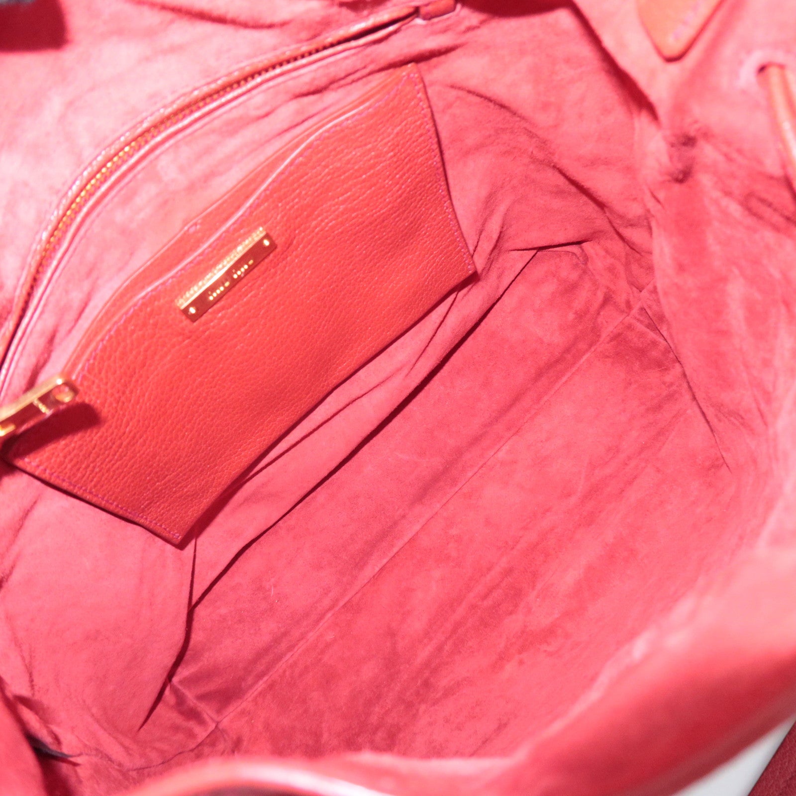MIU MIU 2Way Denim Shoulder Bag Blue Red RN1129