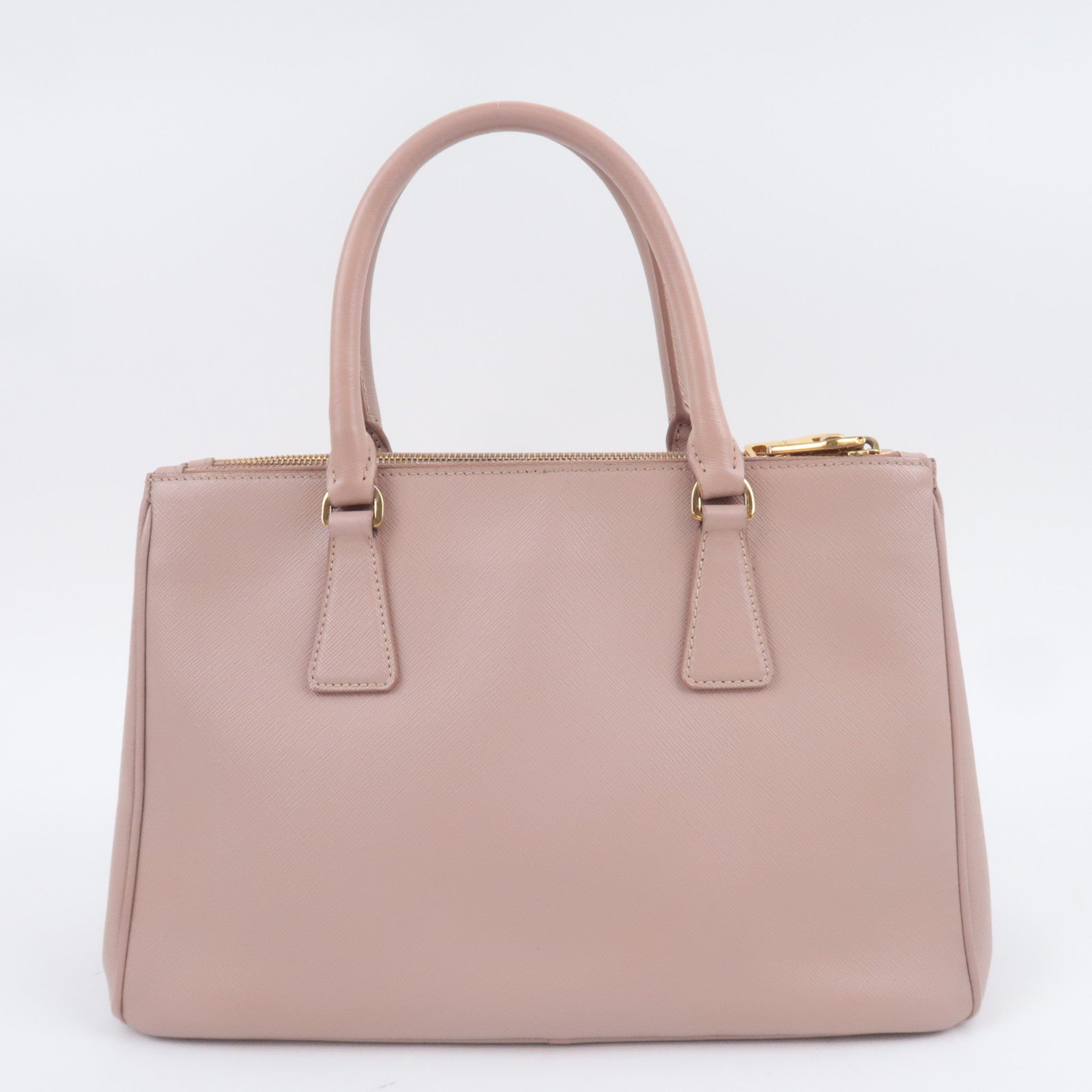 PRADA Galleria Saffiano Leather 2Way Handbag Pink Beige