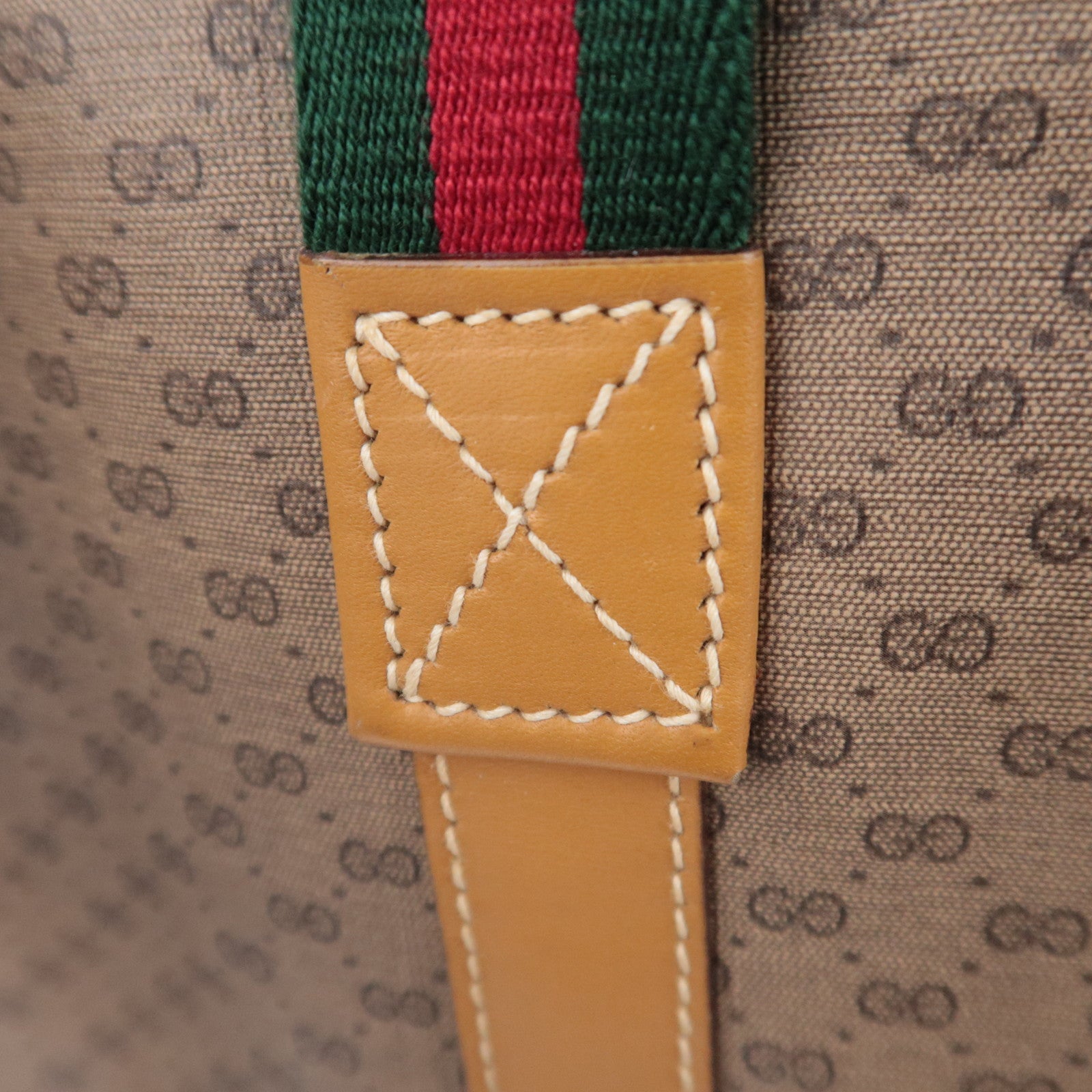 GUCCI Old Gucci Sherry Micro GG PVC Boston Bag 012.39.0079