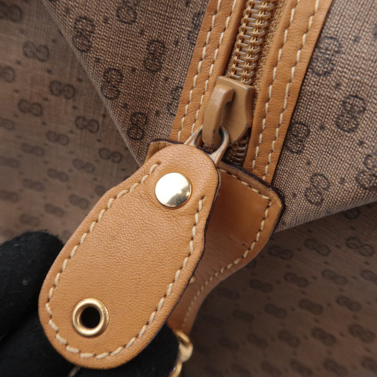 GUCCI Old Gucci Sherry Micro GG PVC Boston Bag 012.39.0079
