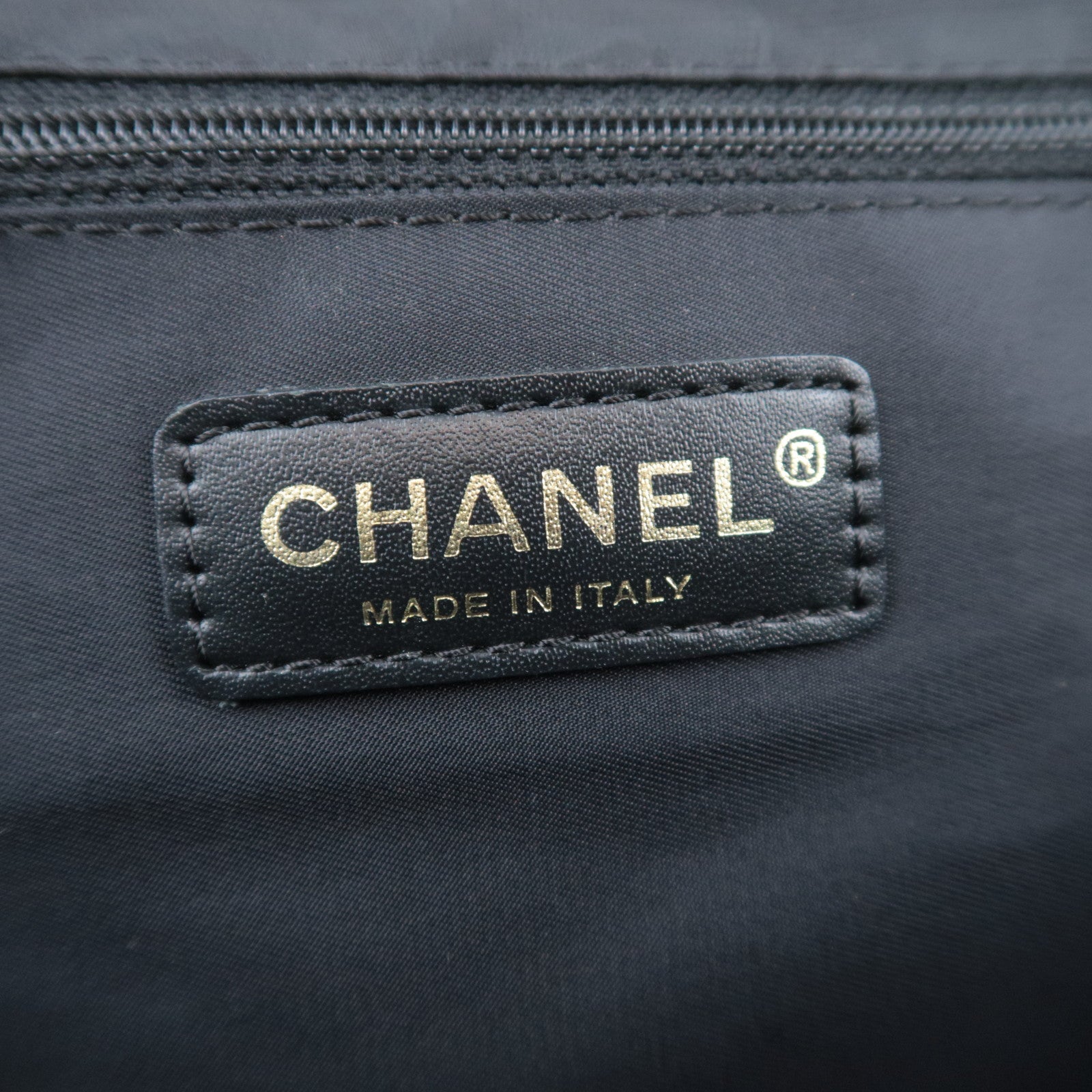 CHANEL New Travel Line Nylon Jacquard Shoulder Bag Black