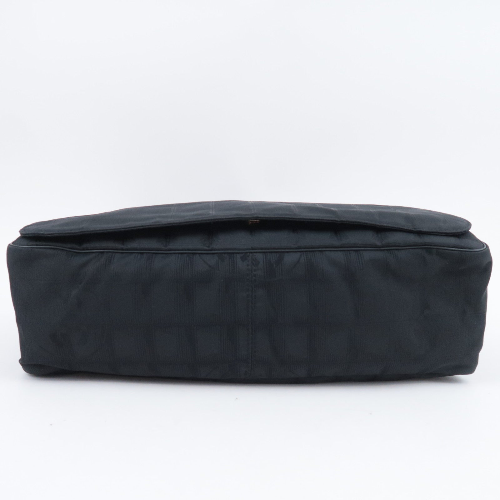 CHANEL New Travel Line Nylon Jacquard Shoulder Bag Black