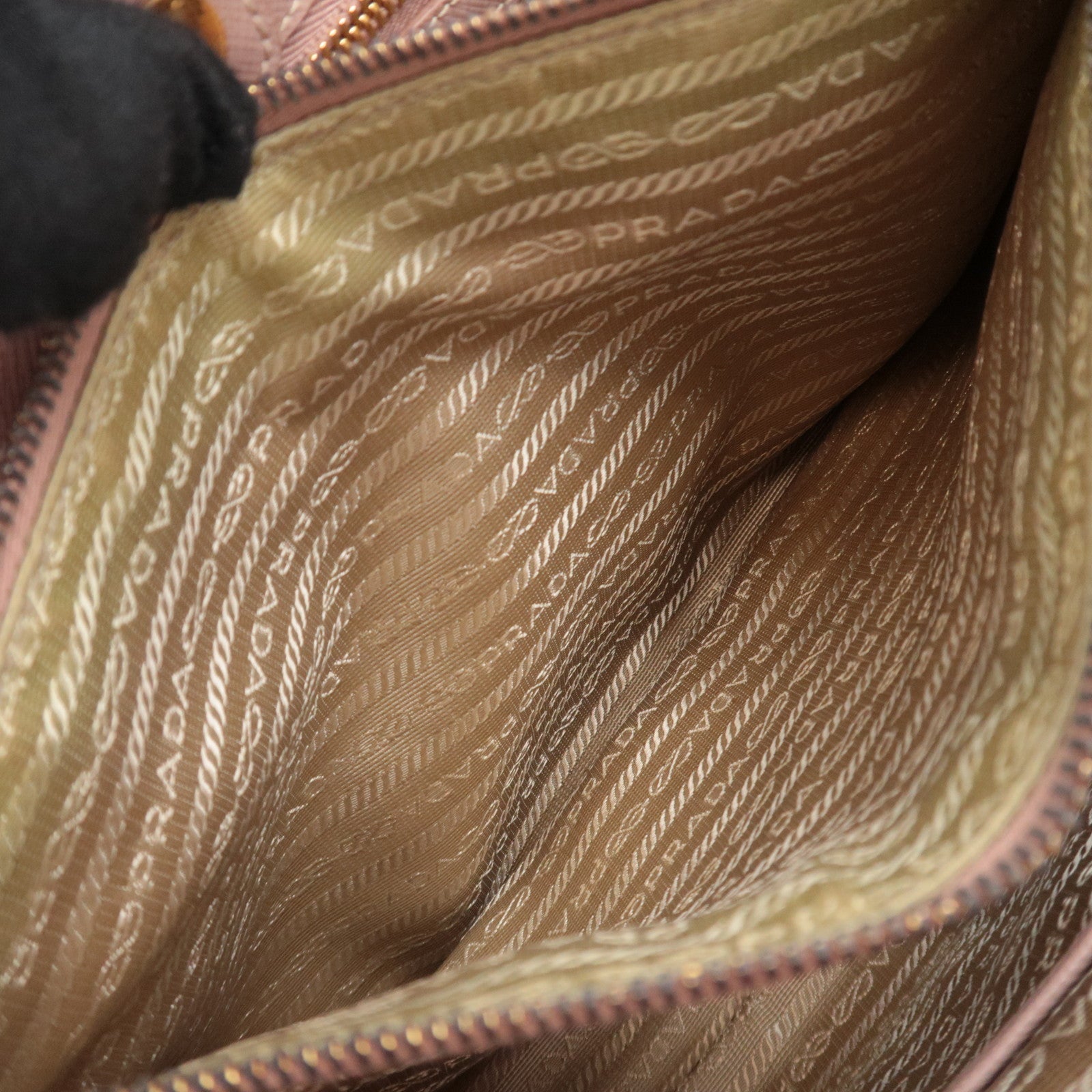 PRADA Galleria Saffiano 2Way Handbag Pink Beige